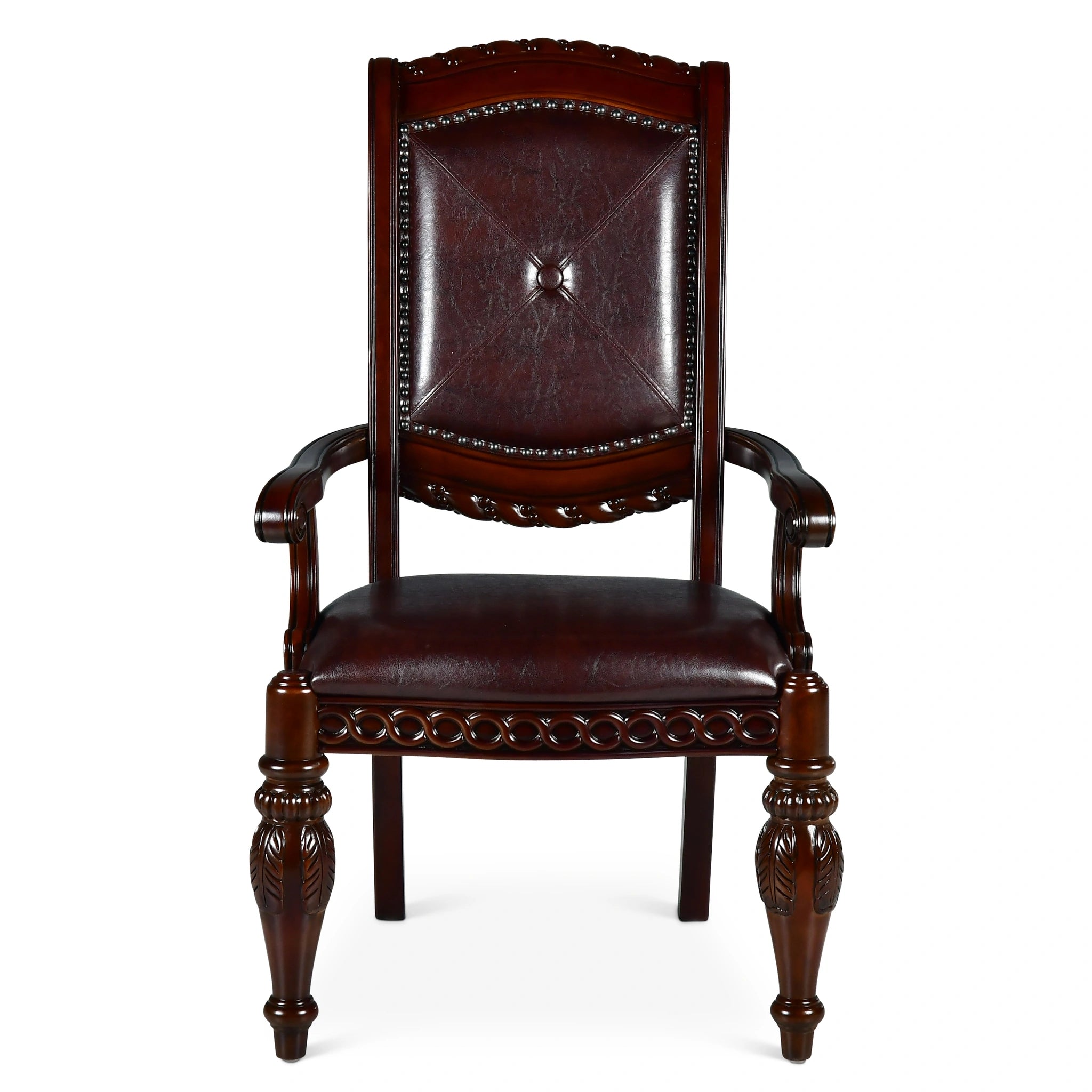 Steve Silver Antoinette Arm Chair (Set of 2) in Rich Cherry