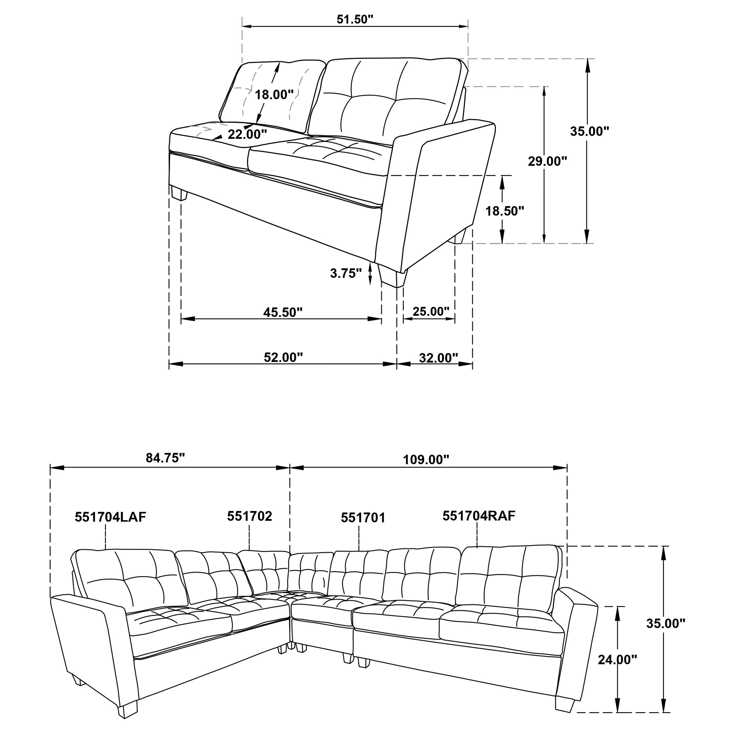 Georgina Sectional Loveseat - Luxury Home Furniture (MI)