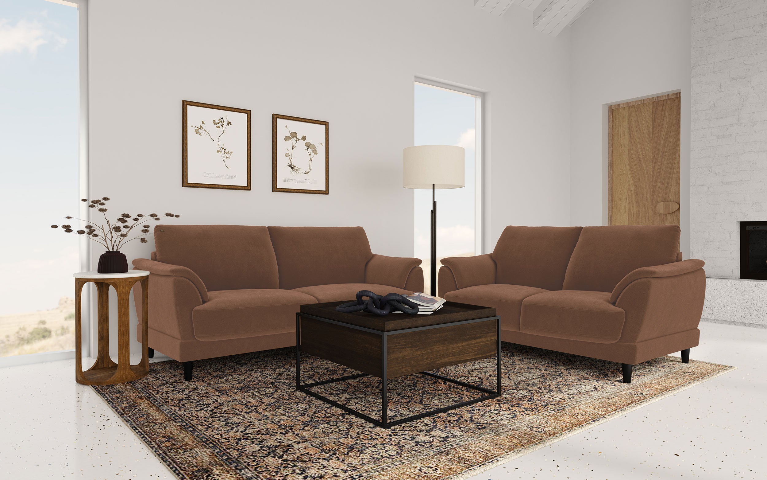 Selma Stationary Loveseats