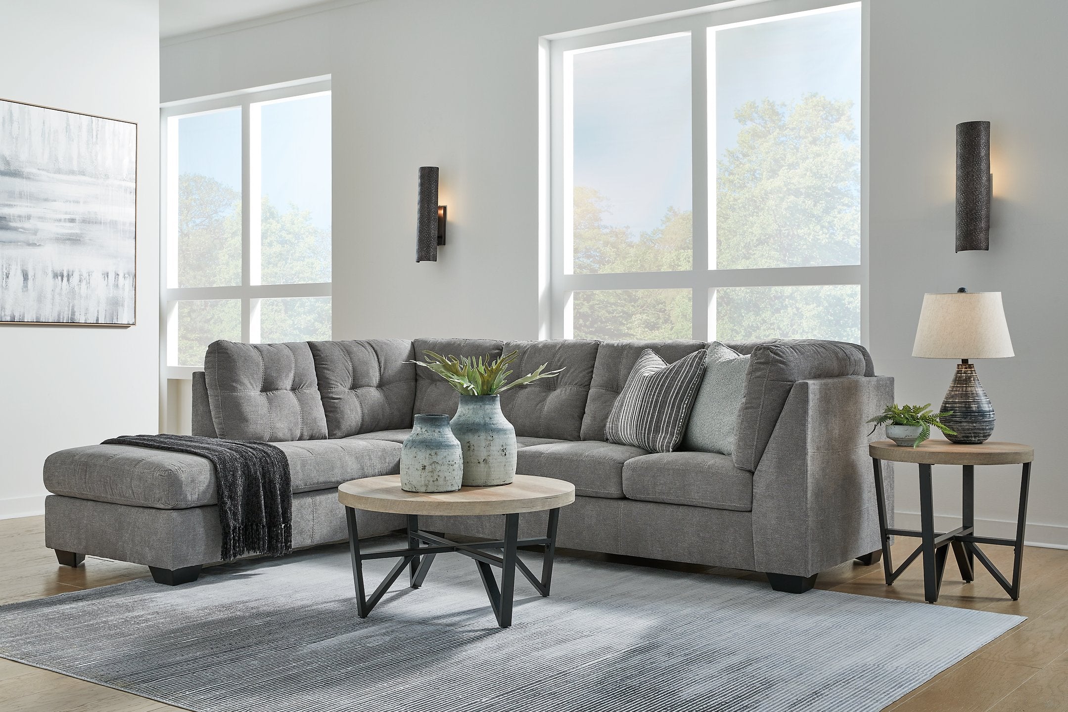 Marleton 2-Piece Sectional with Chaise - Luxury Home Furniture (MI)