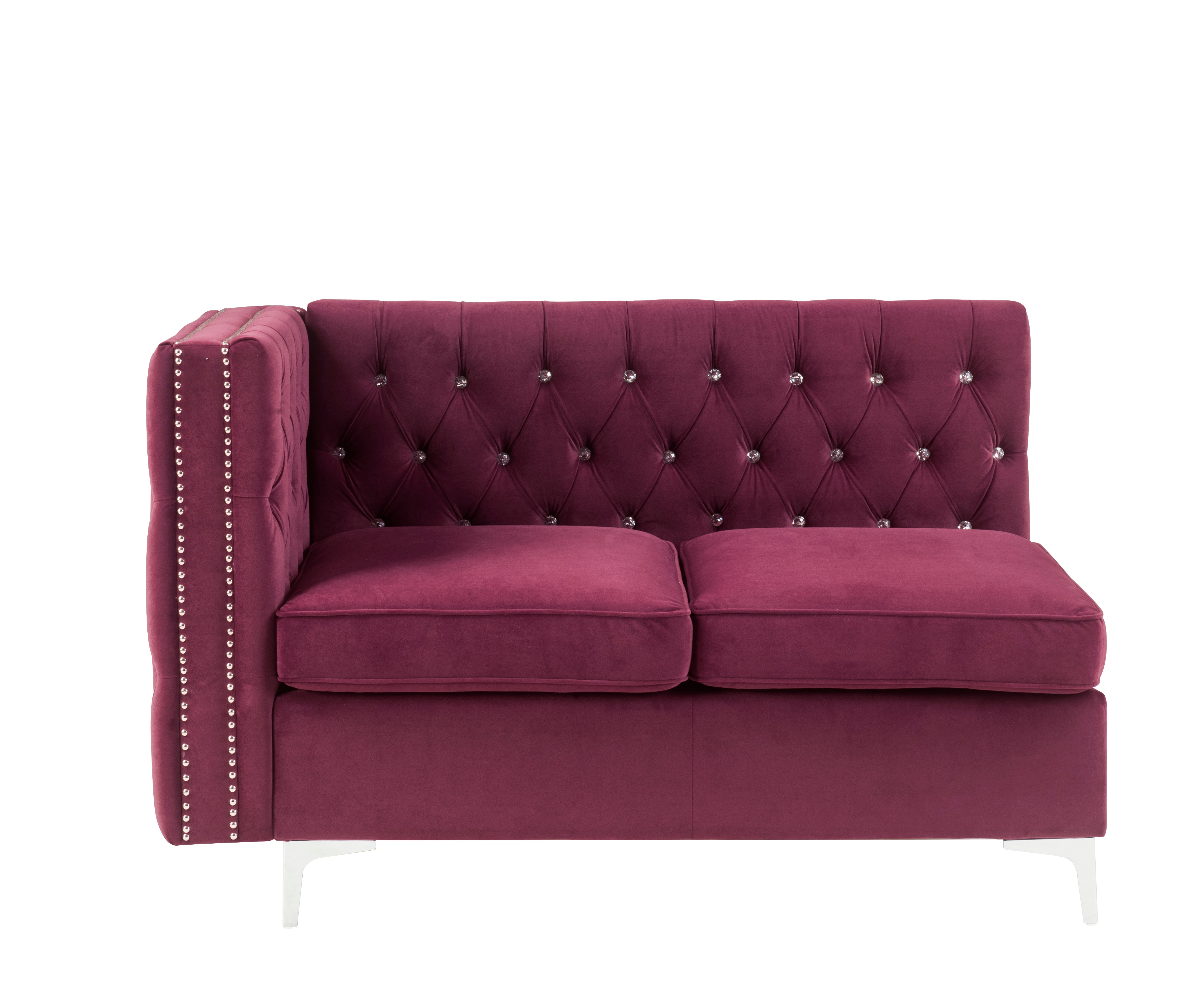 Modular - Armless Loveseat w/2 Pillows