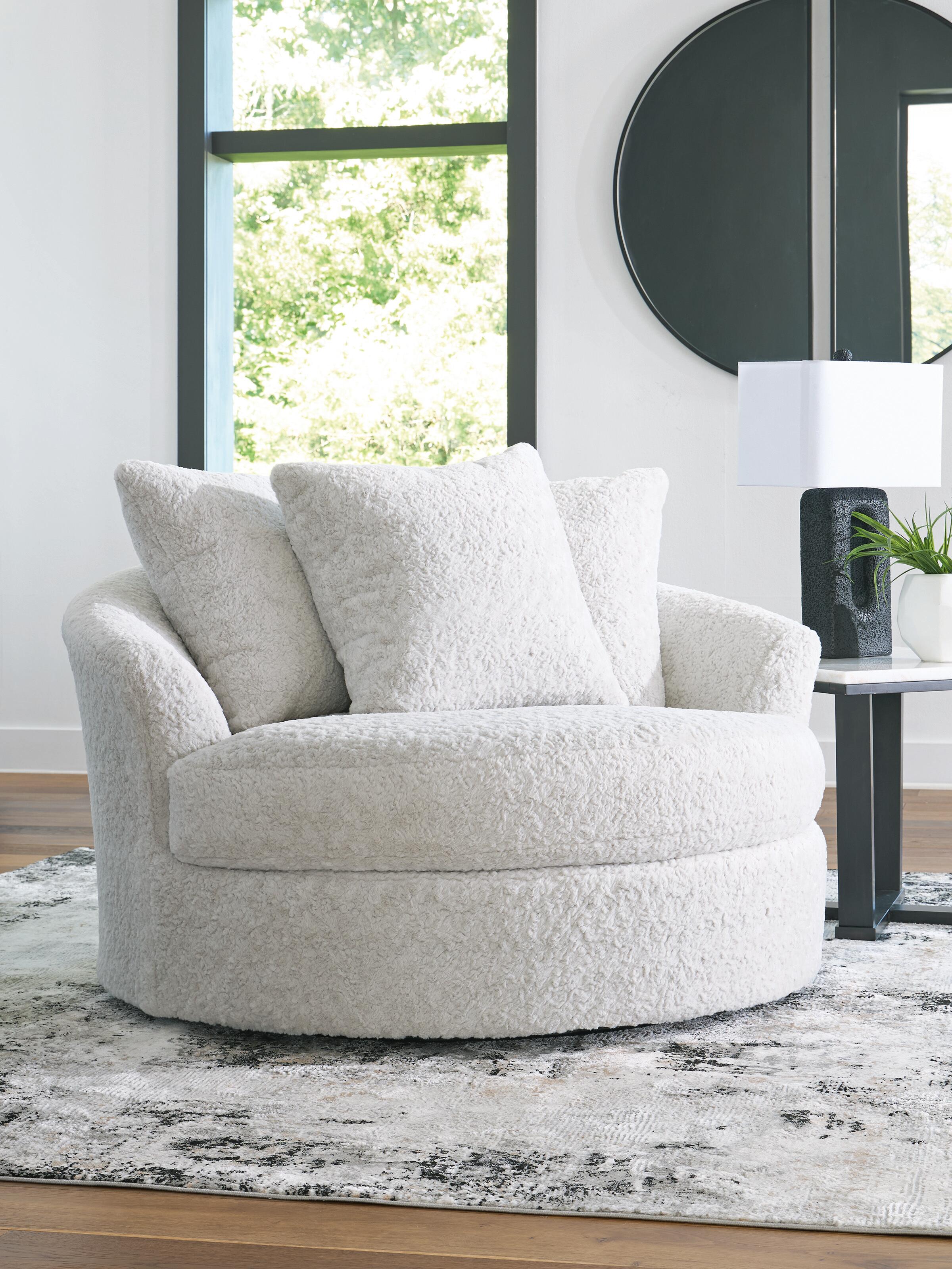 Cuddle Plush Oversized Swivel Accent Chair - Luxury Home Furniture (MI)