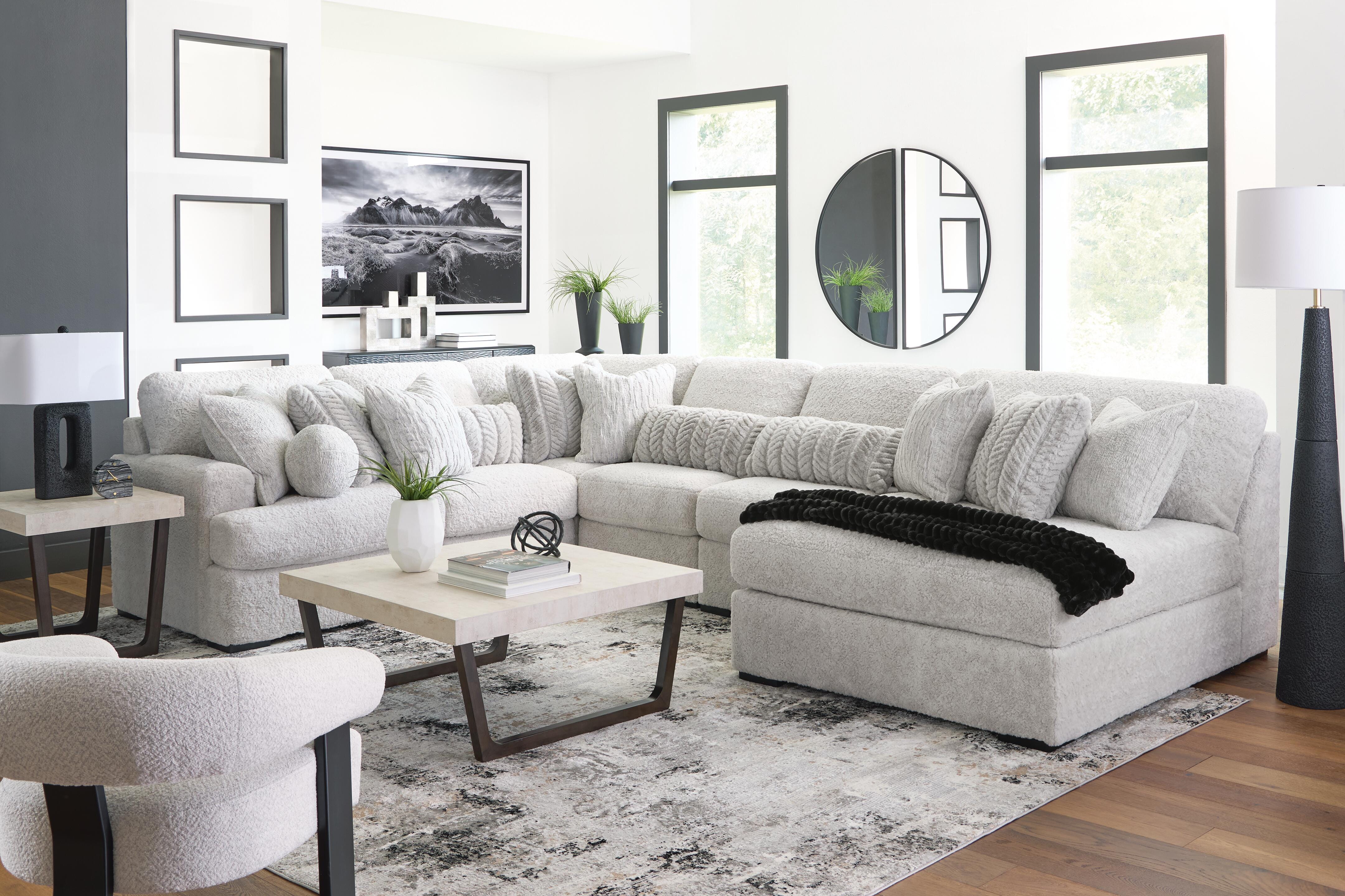 Cuddle Plush Sectional with Chaise - Luxury Home Furniture (MI)