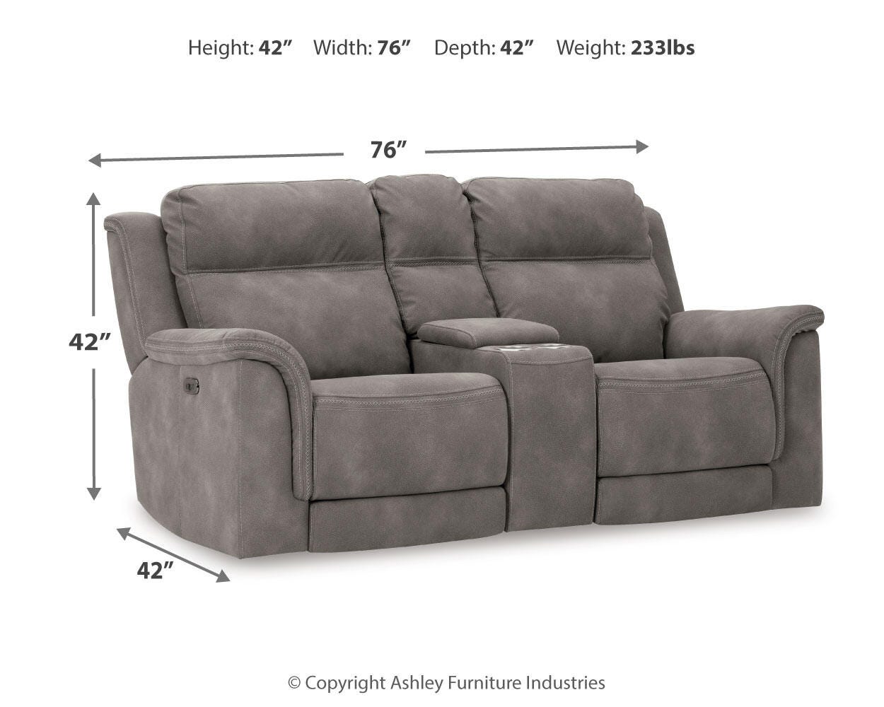 Next-Gen DuraPella Power Reclining Loveseat with Console - Luxury Home Furniture (MI)