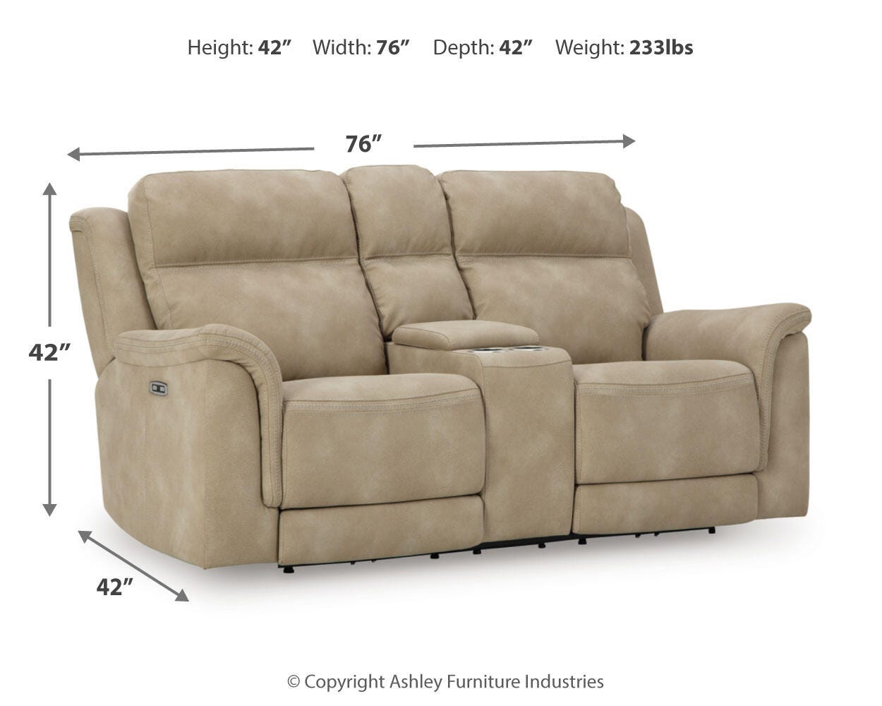 Next-Gen DuraPella Power Reclining Loveseat with Console - Luxury Home Furniture (MI)