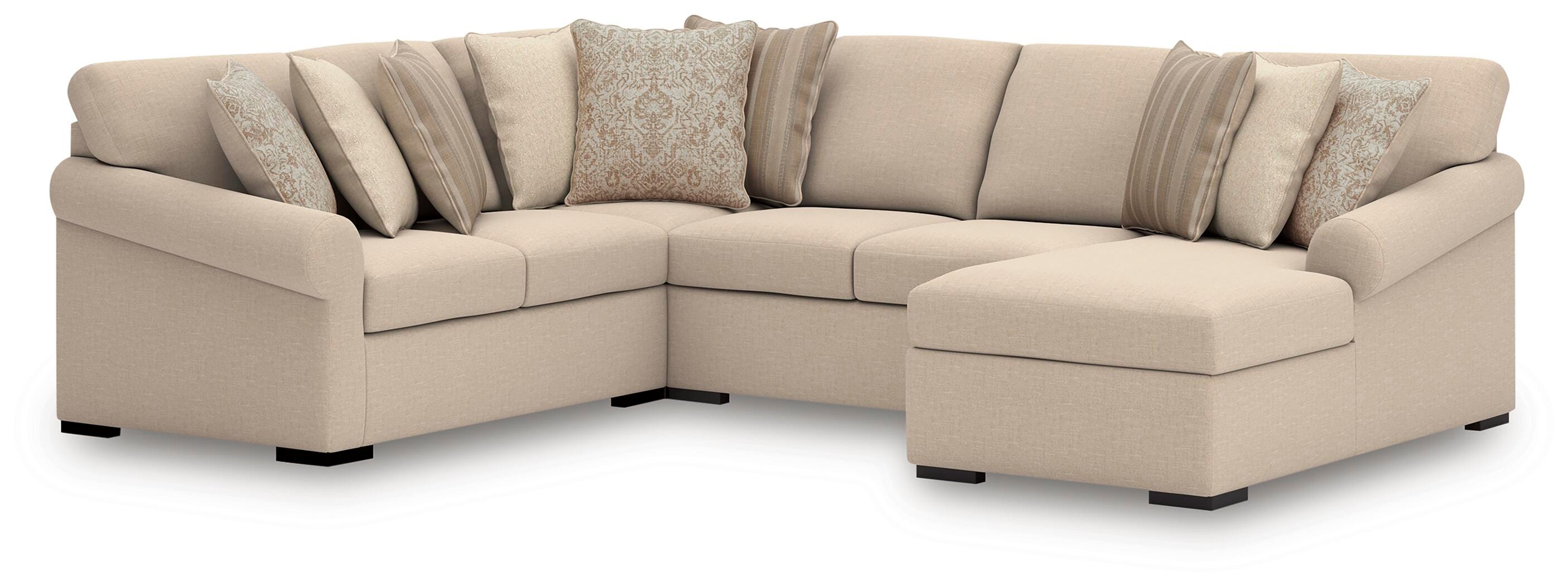 LadyMae Sectional with Chaise - Luxury Home Furniture (MI)
