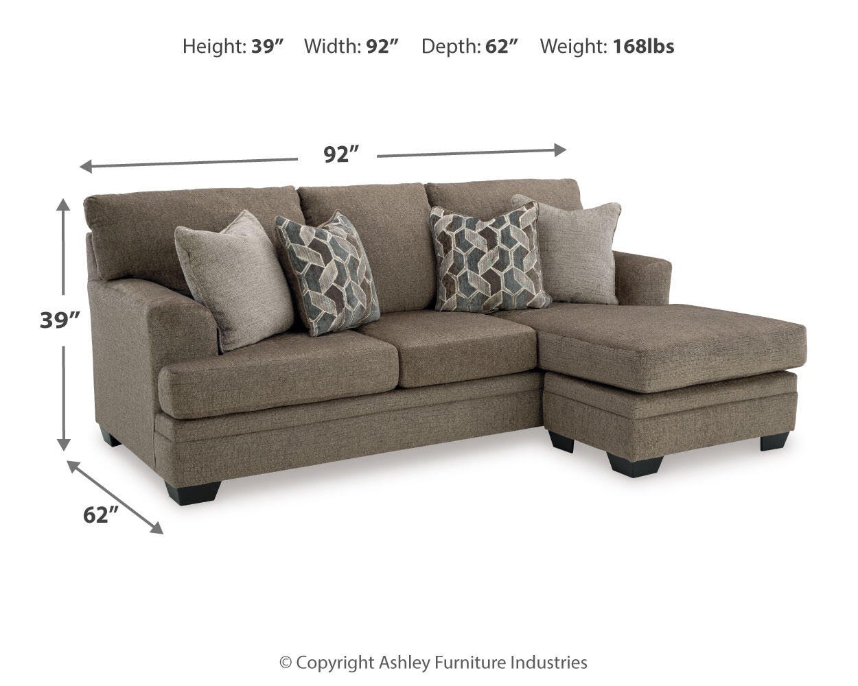 Stonemeade Sofa Chaise - Luxury Home Furniture (MI)