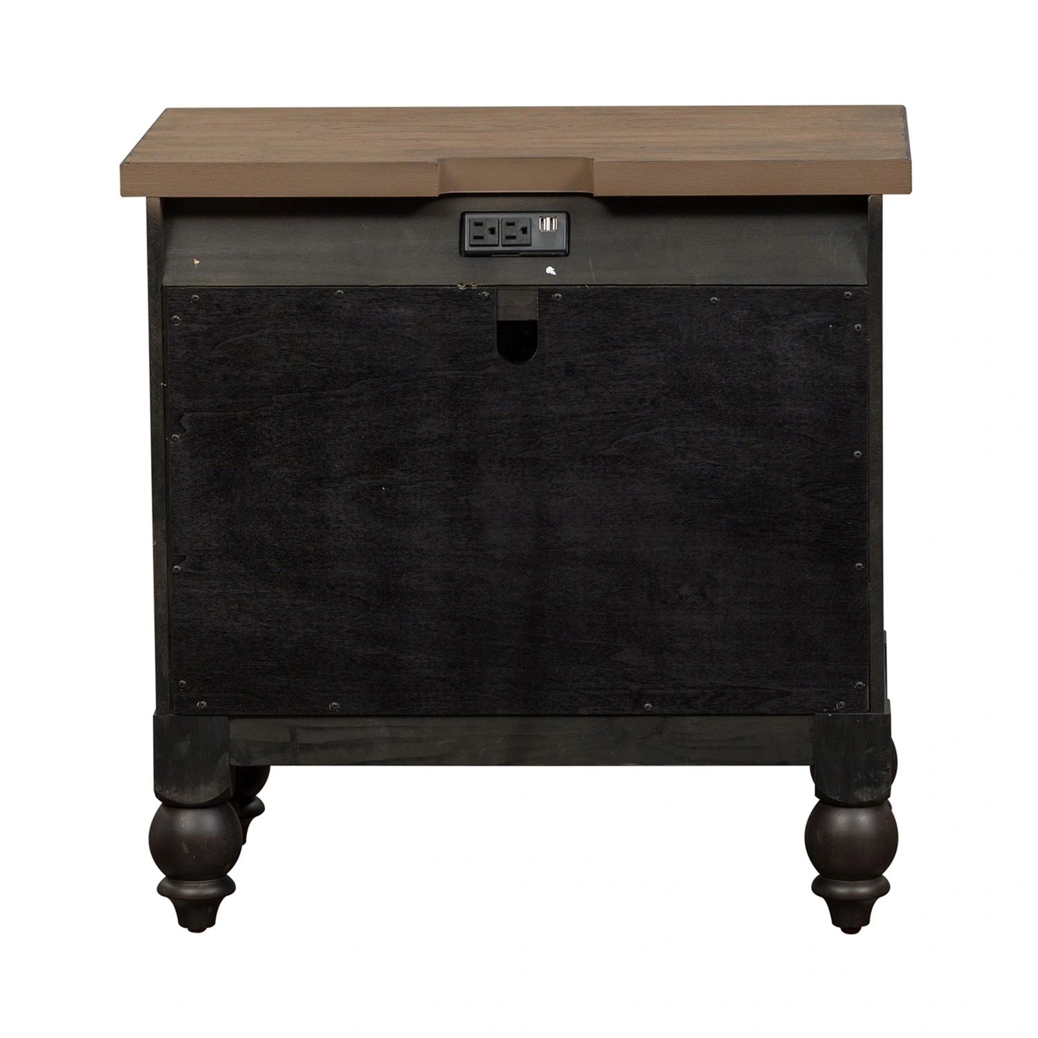 Americana Farmhouse 2 Drawer Nightstand in Black image