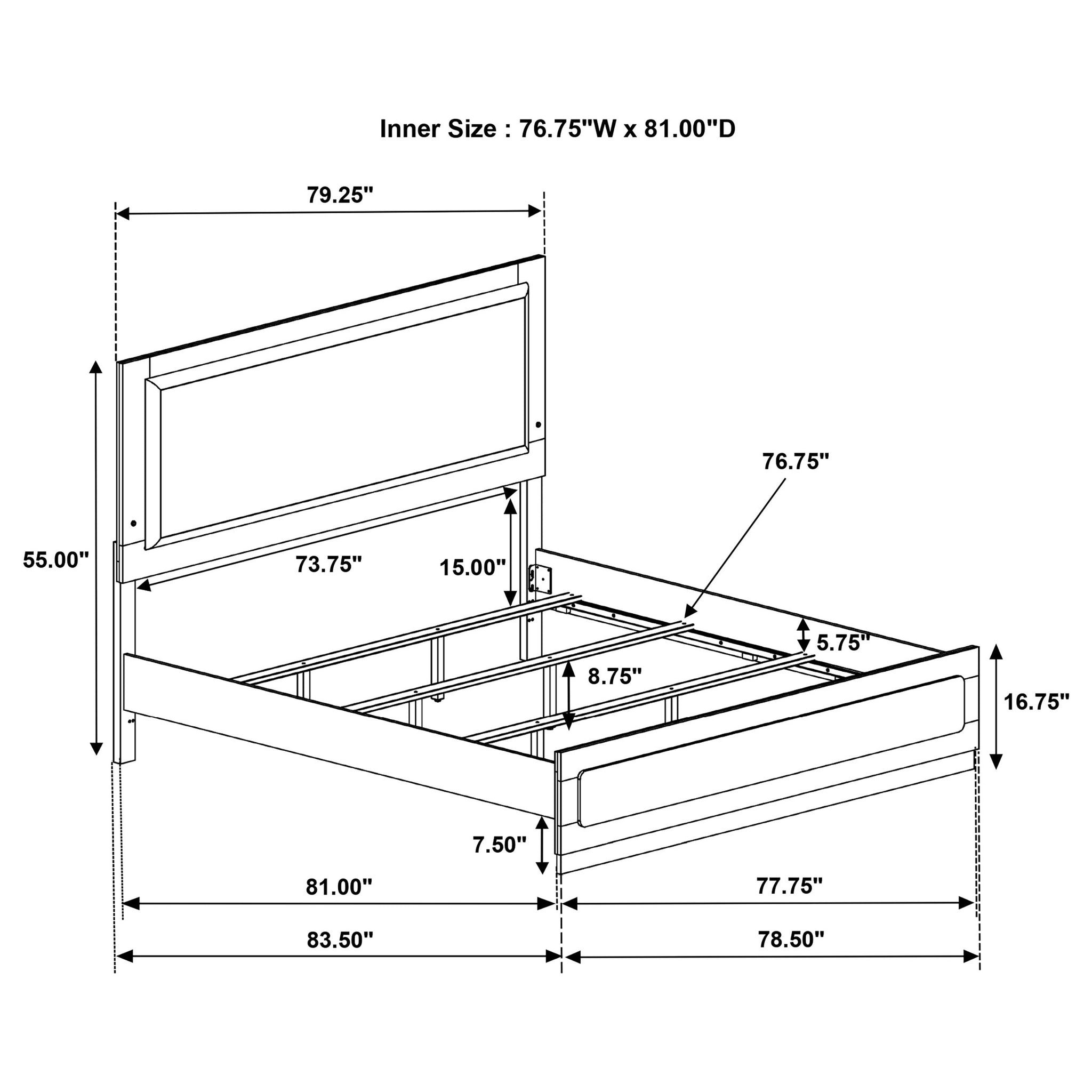 Caraway Panel Bed with LED Lighting