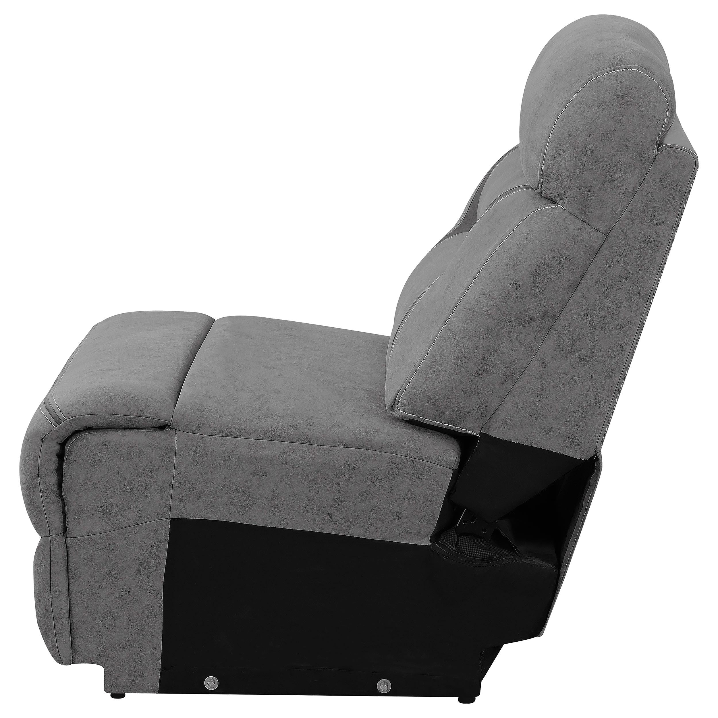 Higgins Upholstered Armless Chair Grey - Luxury Home Furniture (MI)