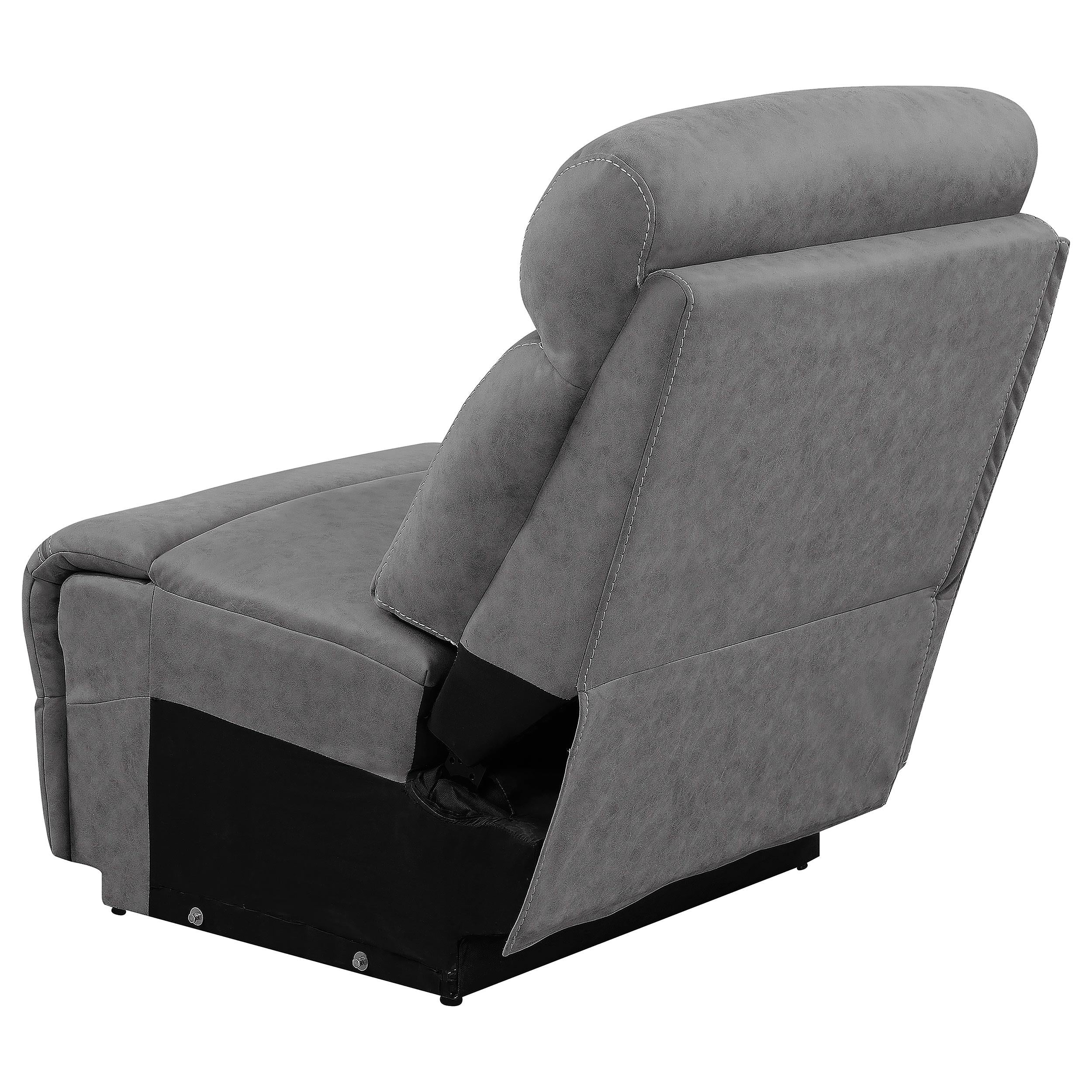 Higgins Upholstered Armless Chair Grey - Luxury Home Furniture (MI)