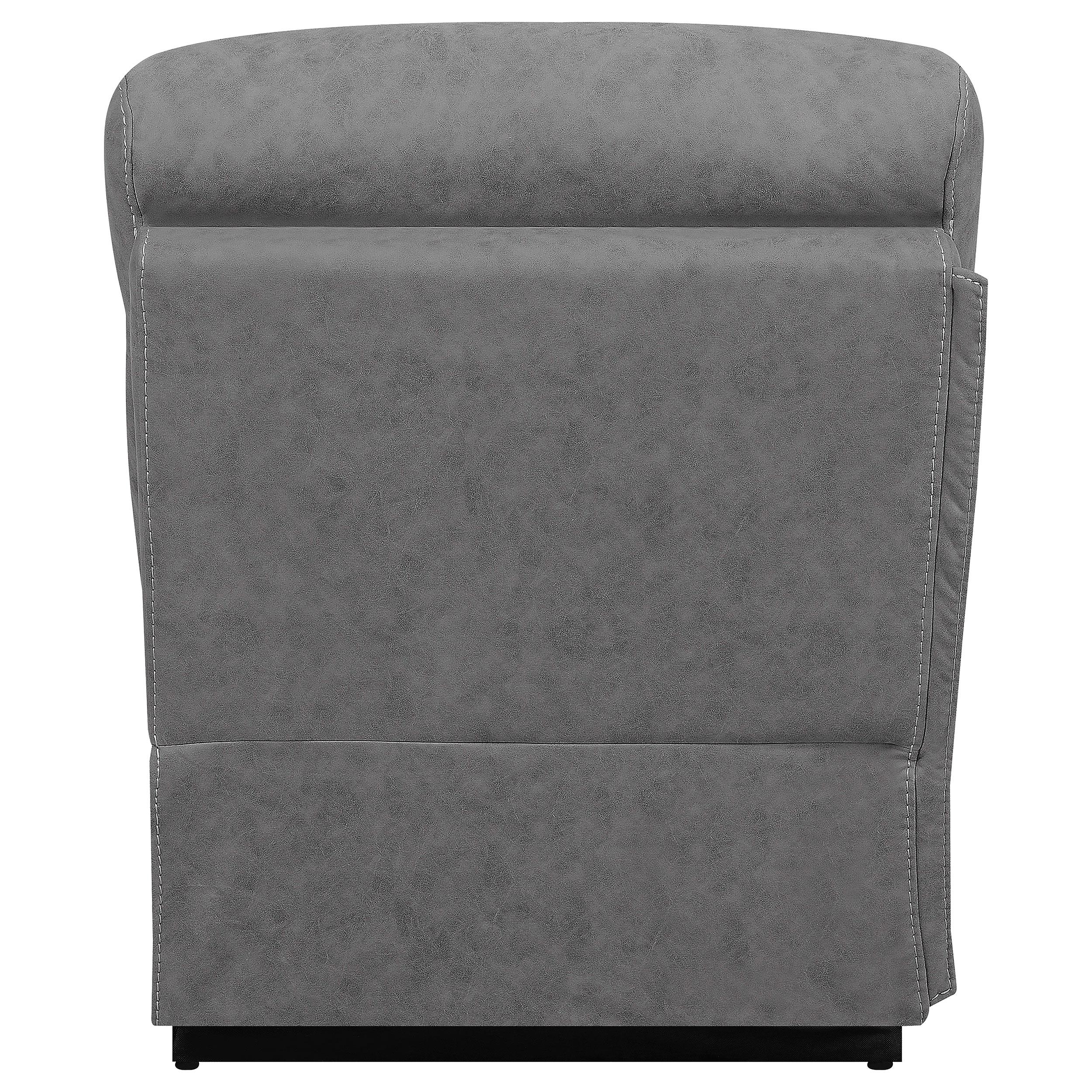 Higgins Upholstered Armless Chair Grey - Luxury Home Furniture (MI)