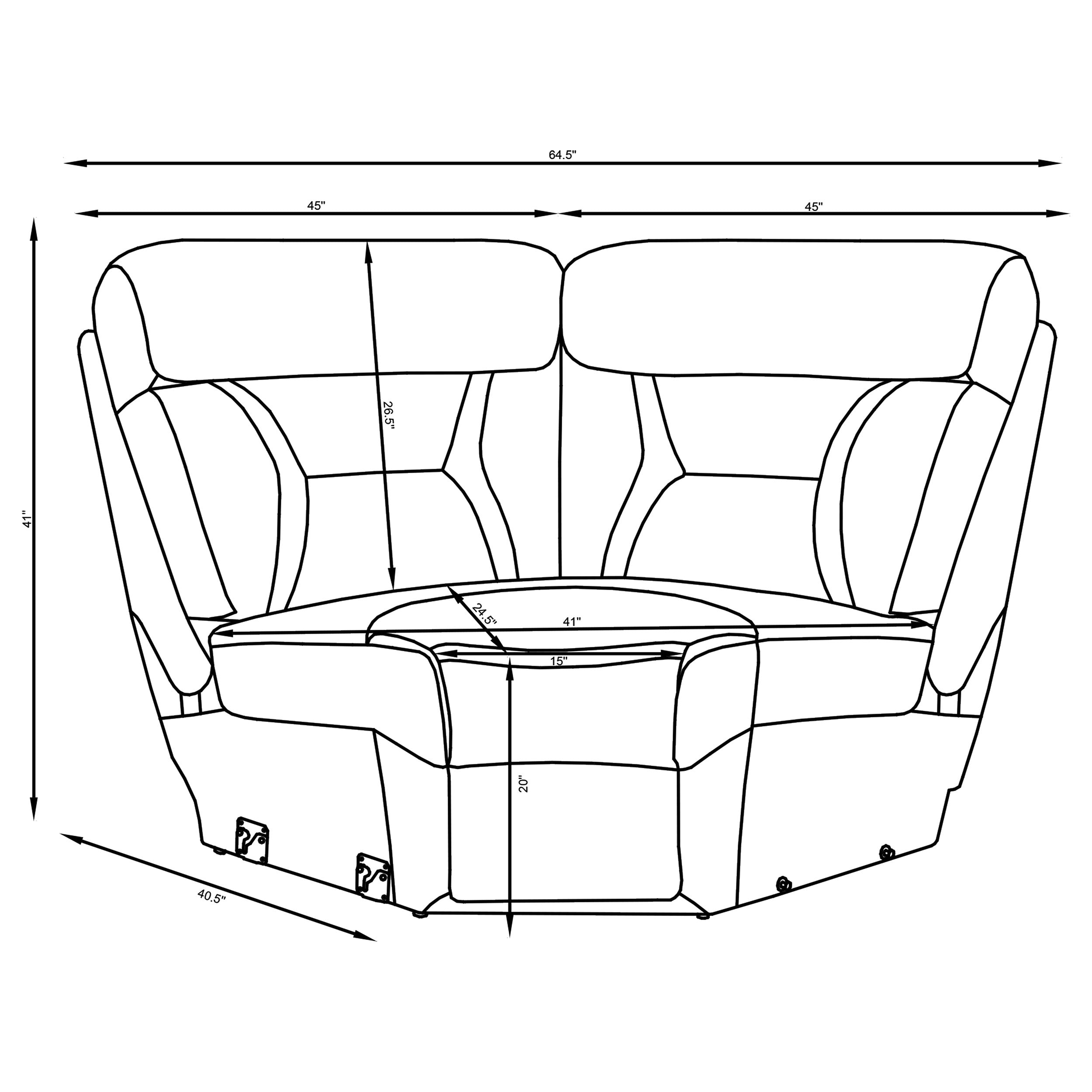 Higgins Reclining Sectionals Corner Chair - Luxury Home Furniture (MI)