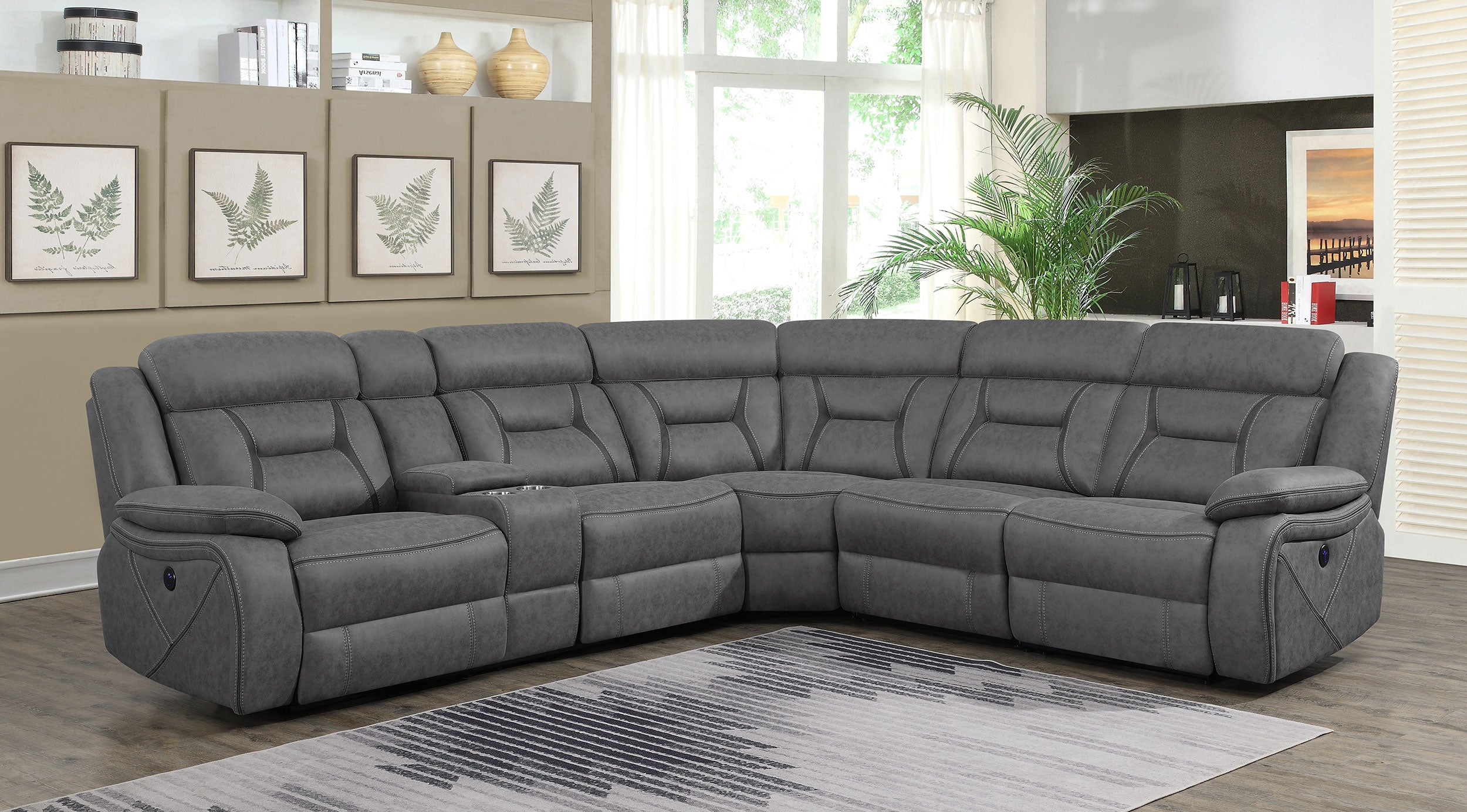 Higgins Reclining Sectionals - Luxury Home Furniture (MI)