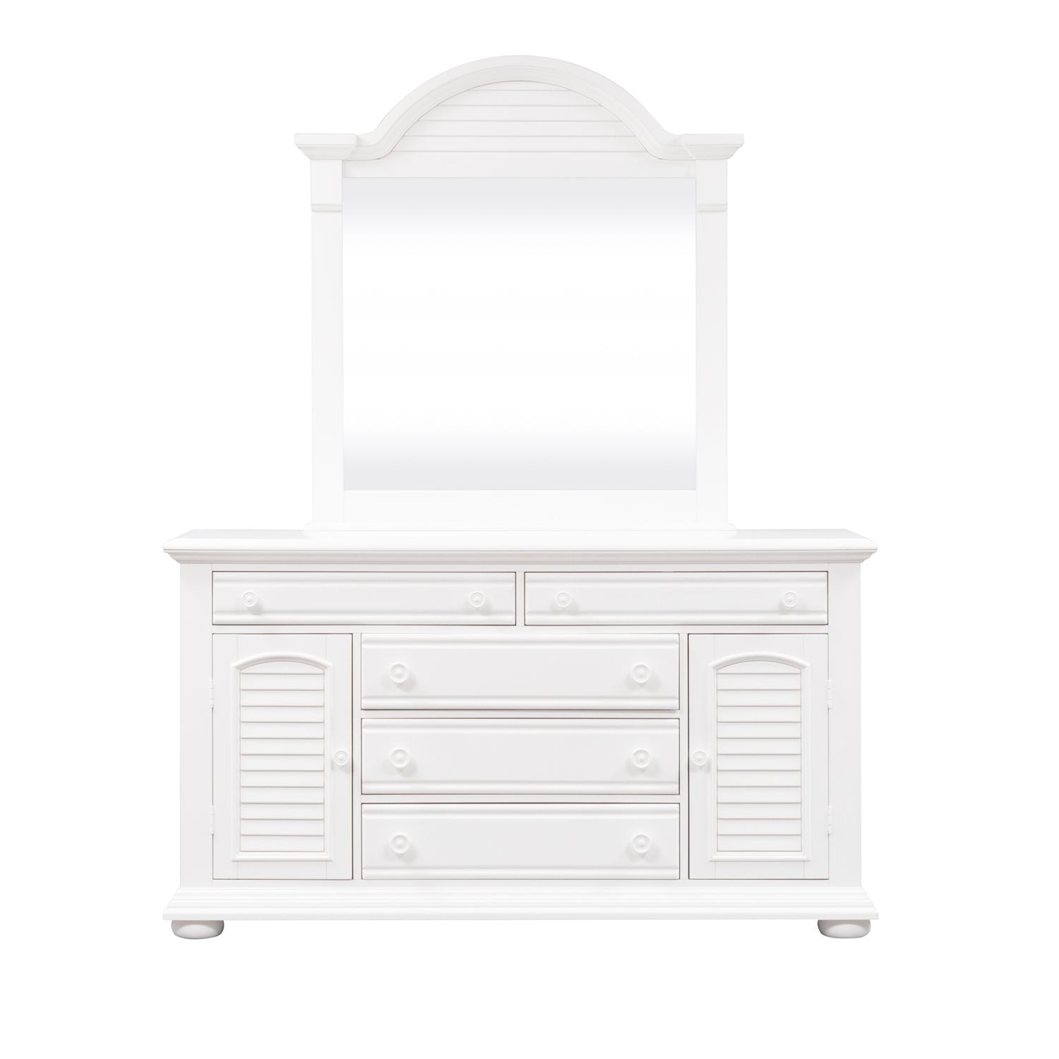 Summer House I Queen Panel Bed, Dresser & Mirror, Chest, Night Stand