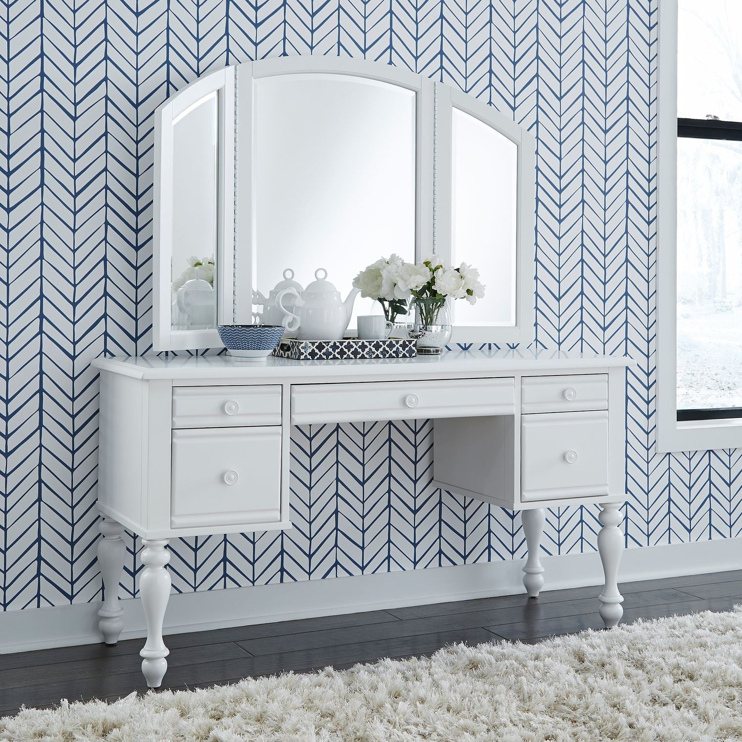 Summer House Vanity Mirror in Oyster White image