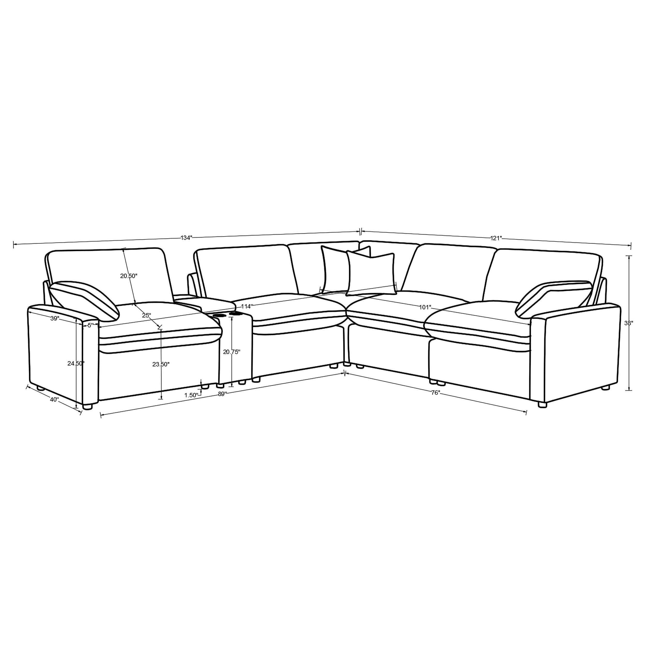 Collins Non Recling Sectionals