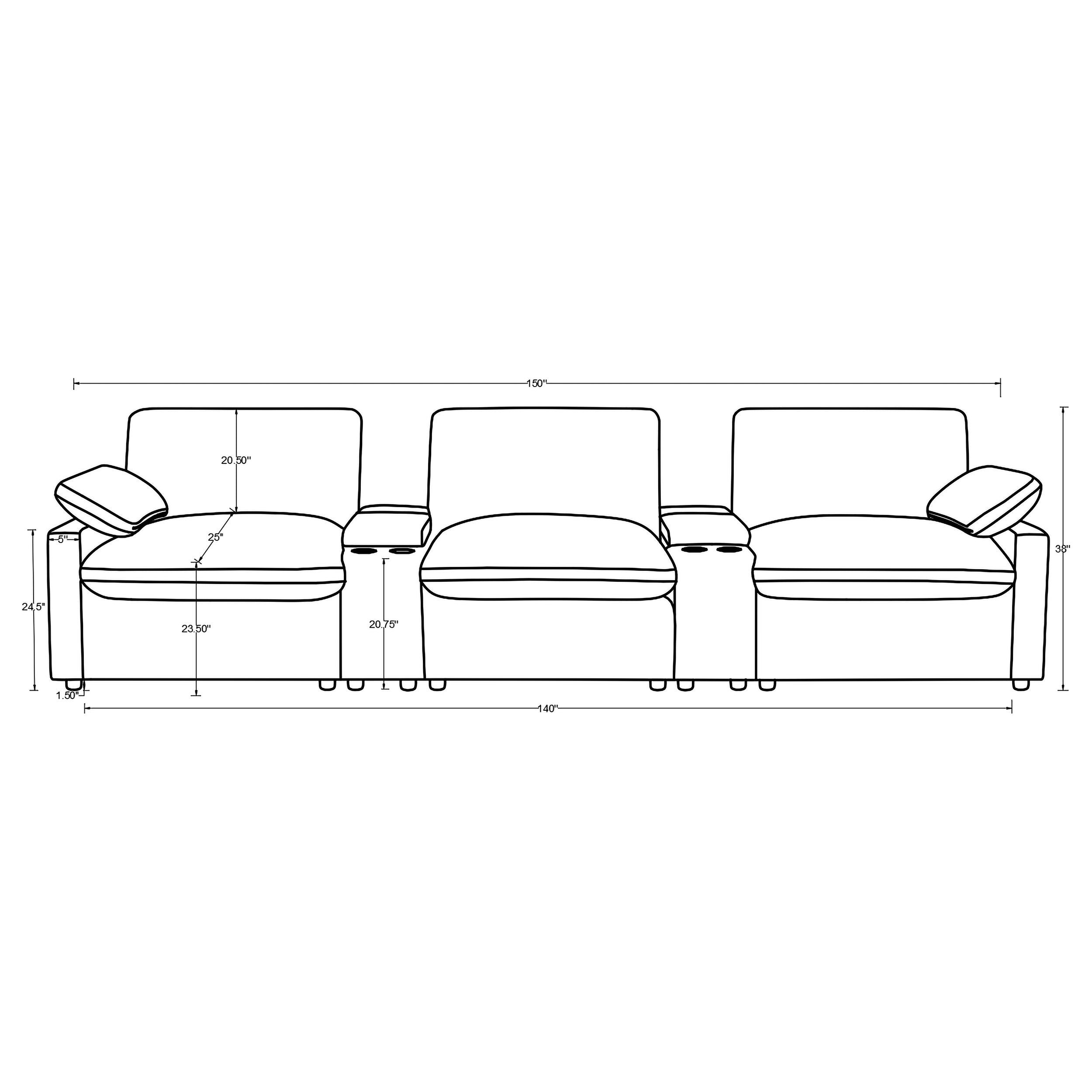 Collins Non Recling Sectionals
