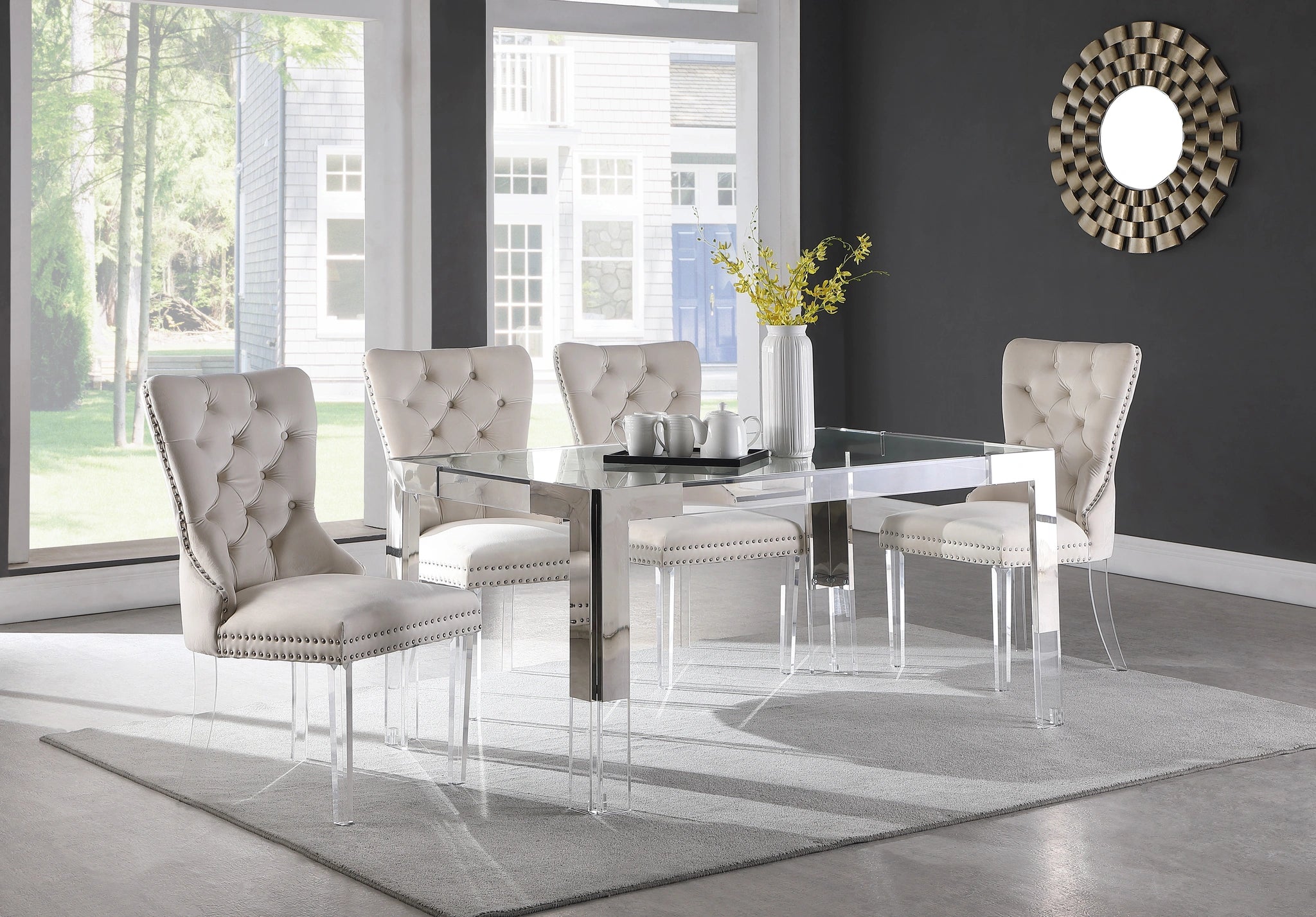 Casper Rich Chrome Dining Table