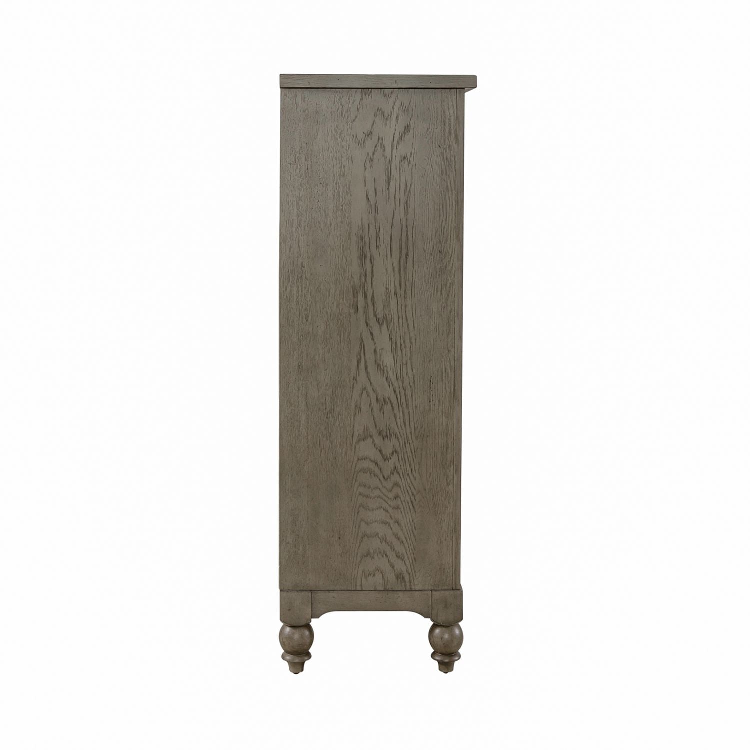 Americana Farmhouse 5 Drawer Chest in Dusty Taupe and Black - Luxury Home Furniture (MI)