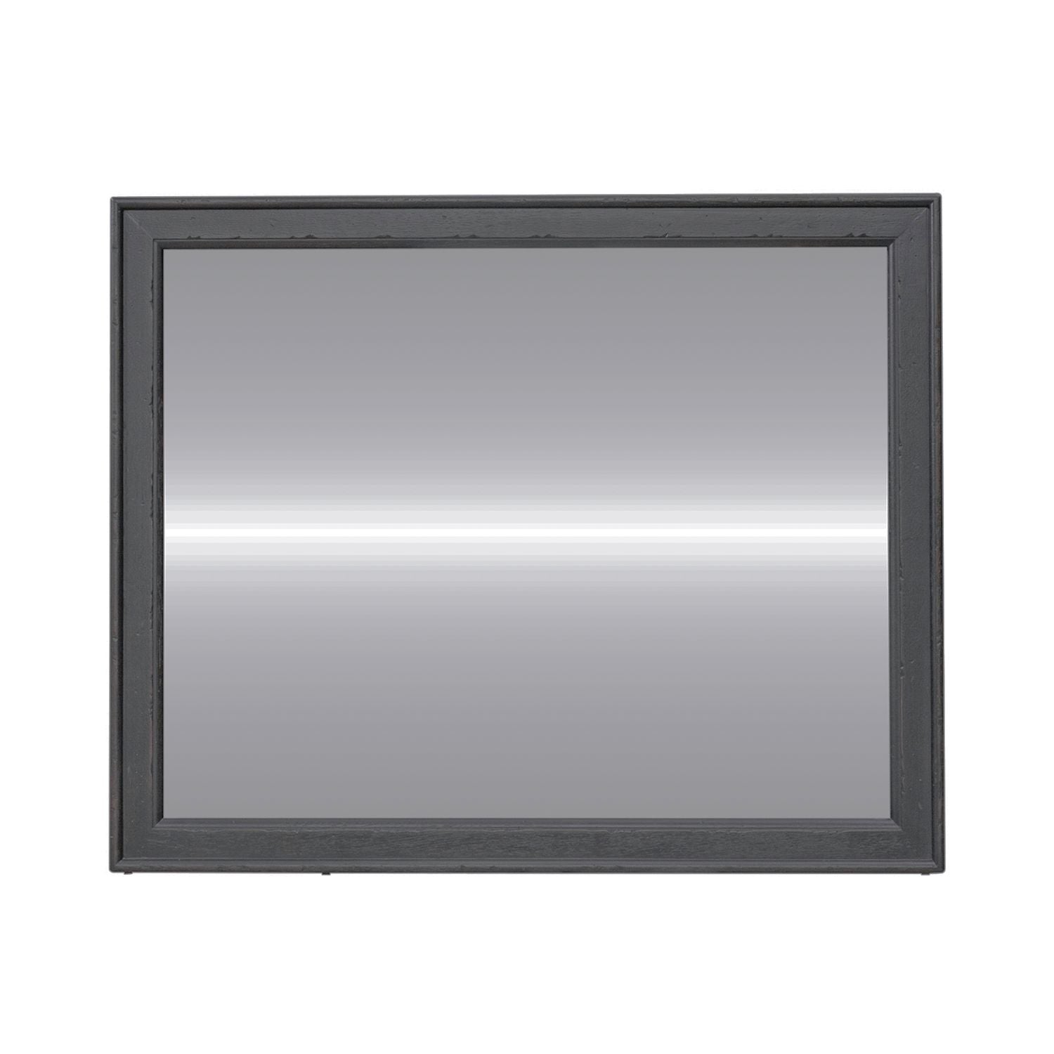 Americana Farmhouse Landscape Mirror in Black - Luxury Home Furniture (MI)
