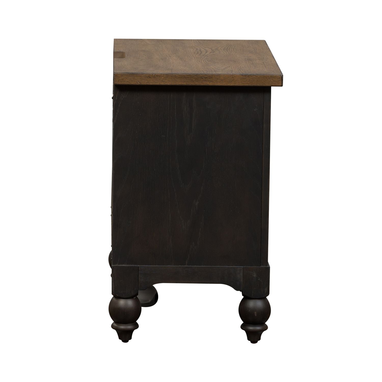 Americana Farmhouse 2 Drawer Nightstand in Black - Luxury Home Furniture (MI)
