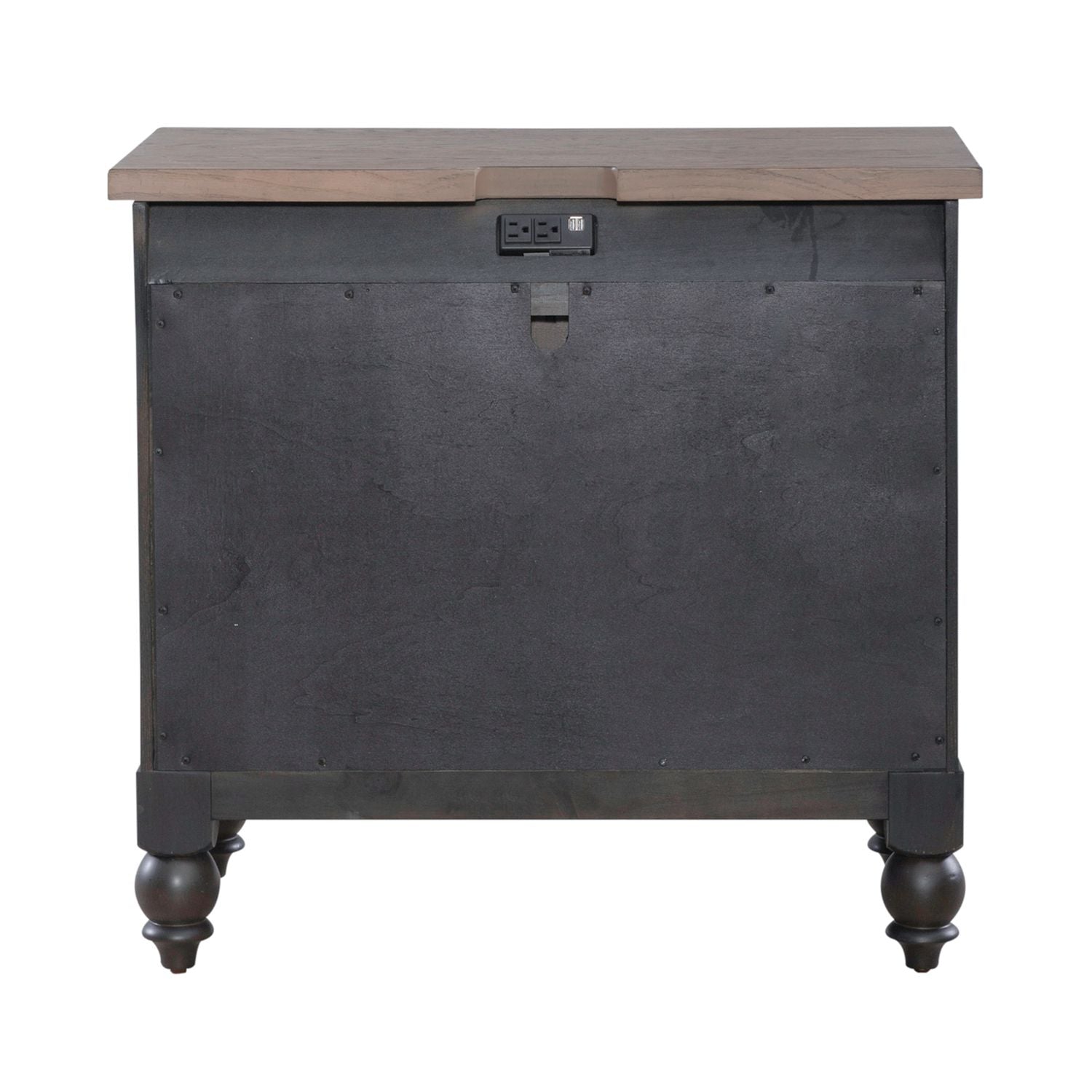 Americana Farmhouse 6 Drawer Bedside Chest in Black - Luxury Home Furniture (MI)