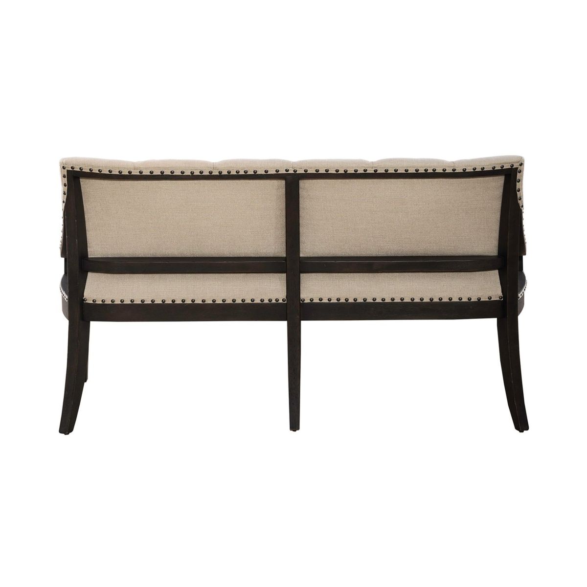 Liberty Furniture Americana Farmhouse Uph Shelter Dining Bench in Dusty Taupe & Black - Luxury Home Furniture (MI)