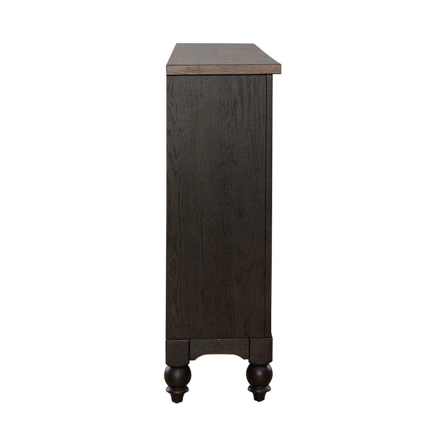 Americana Farmhouse Hall Buffet in Dusty Taupe & Black - Luxury Home Furniture (MI)