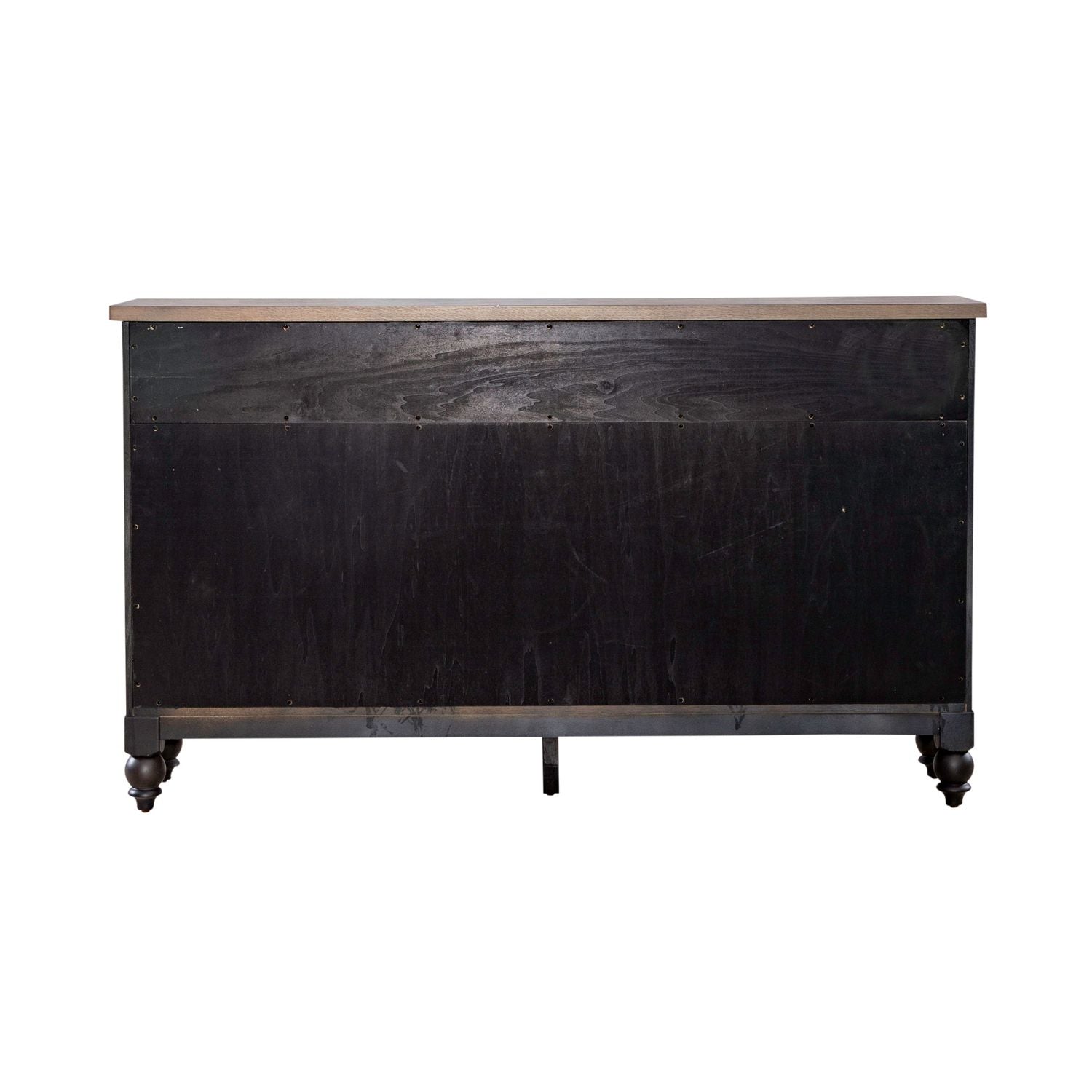 Americana Farmhouse Hall Buffet in Dusty Taupe & Black - Luxury Home Furniture (MI)