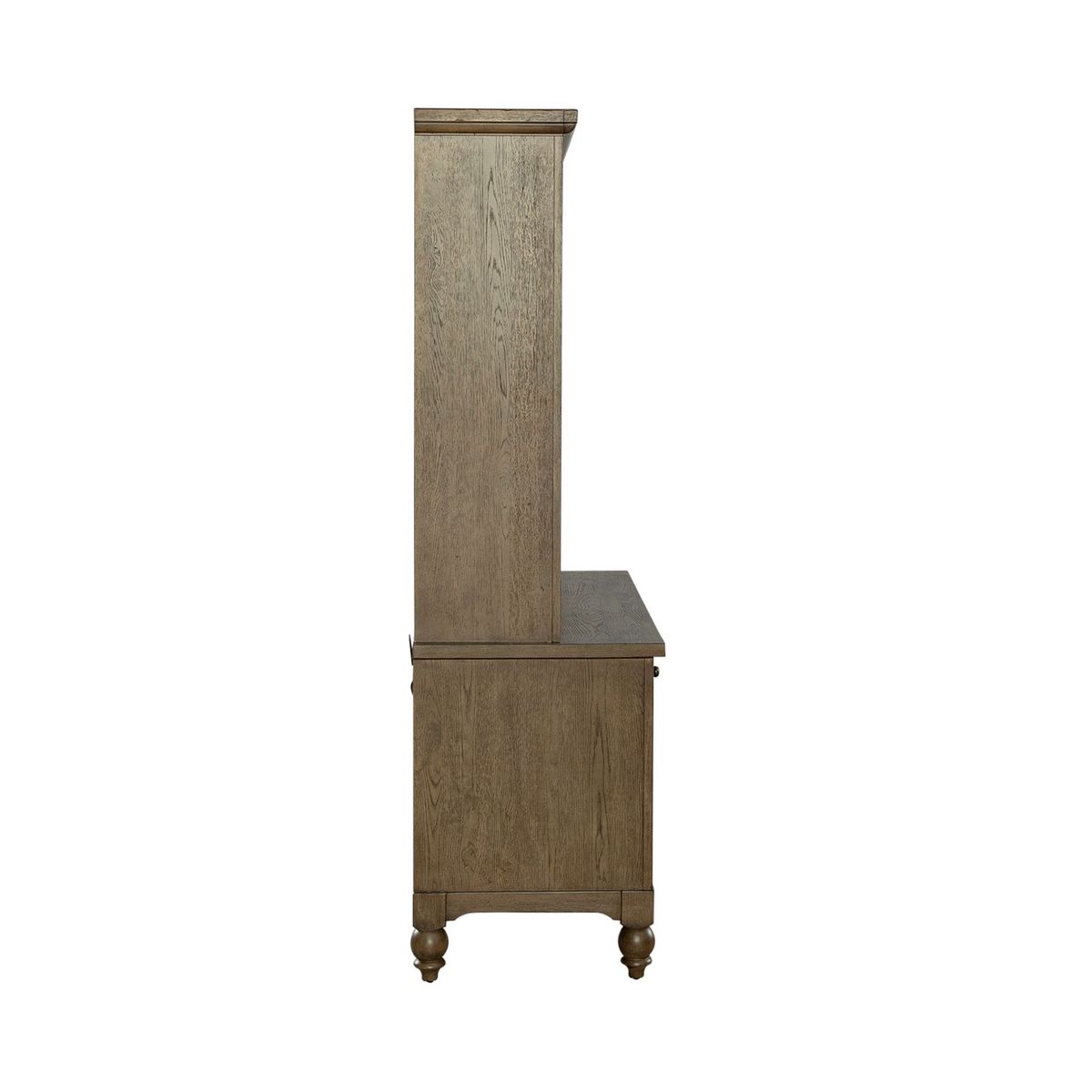 Liberty Furniture Americana Farmhouse Credenza & Hutch in Dusty Taupe - Luxury Home Furniture (MI)