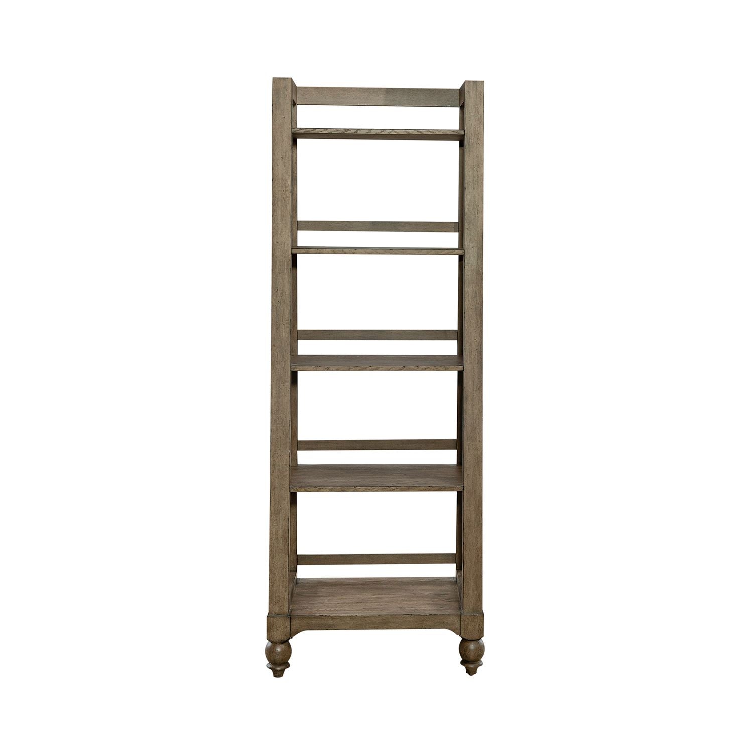 Americana Farmhouse Leaning Pier Bookcase in Dusty Taupe - Luxury Home Furniture (MI)