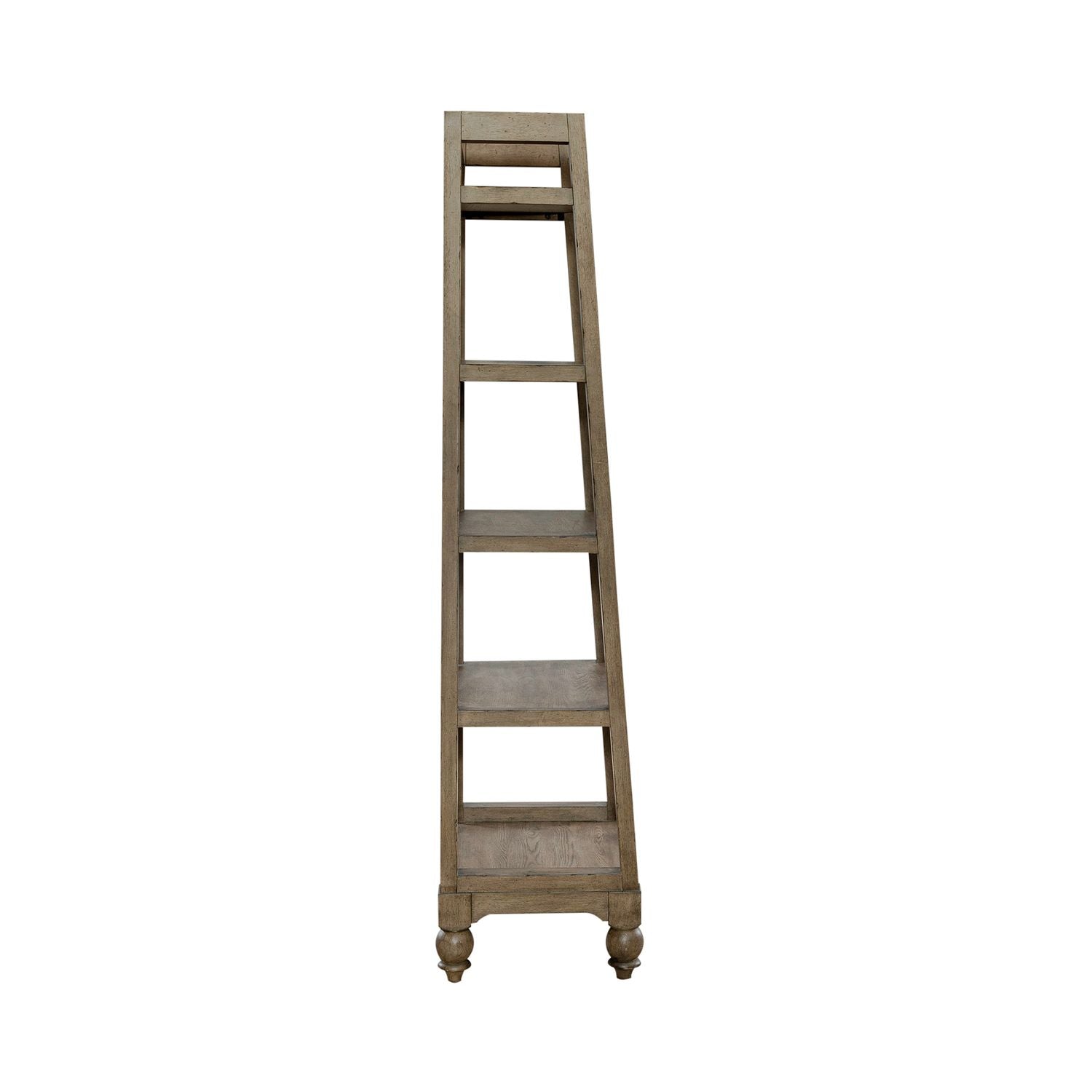 Americana Farmhouse Leaning Pier Bookcase in Dusty Taupe - Luxury Home Furniture (MI)