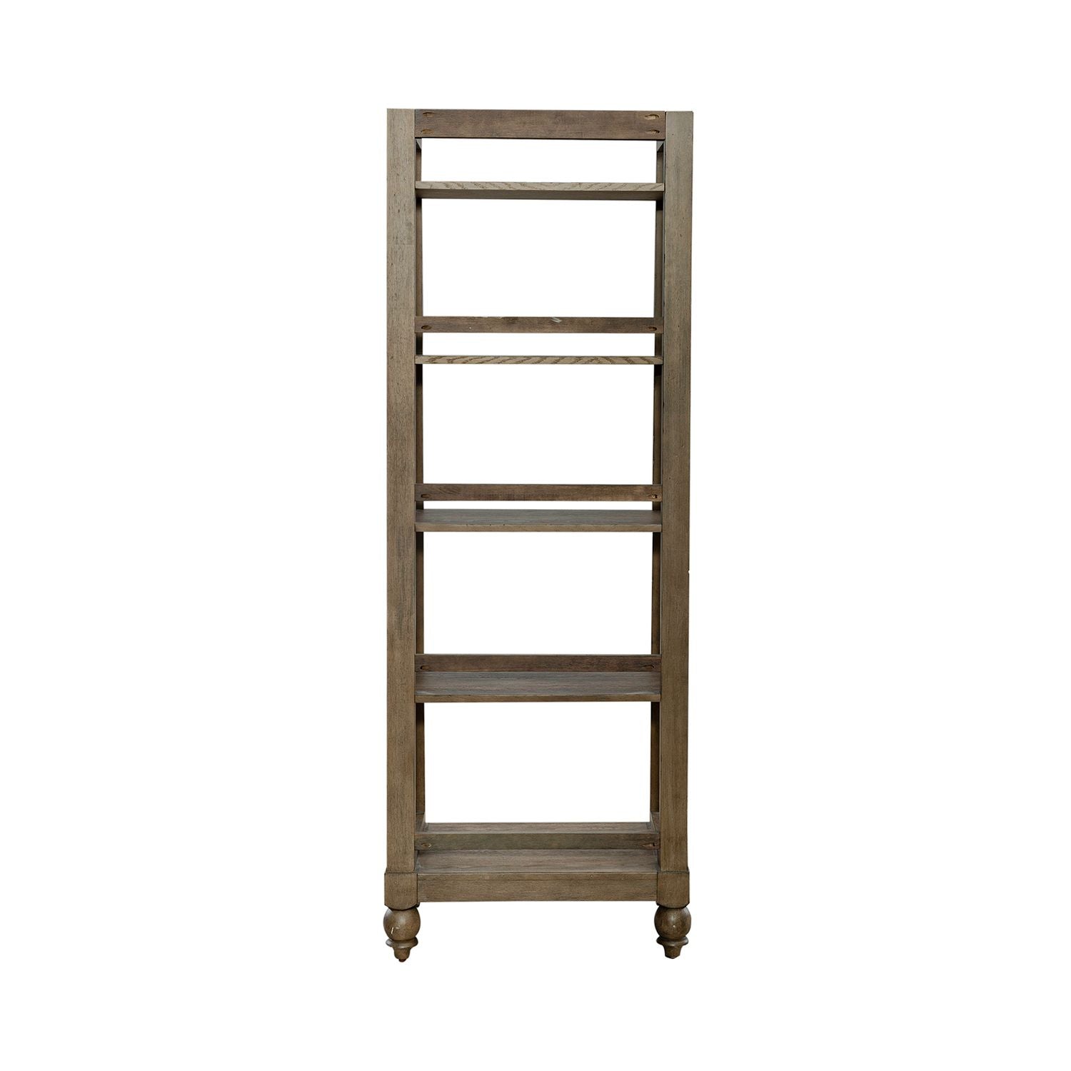 Americana Farmhouse Leaning Pier Bookcase in Dusty Taupe - Luxury Home Furniture (MI)