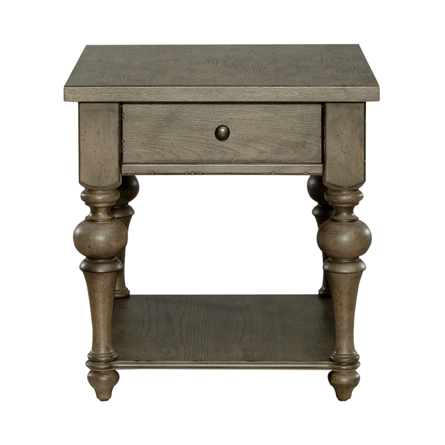 Americana Farmhouse End Table in Dusty Taupe - Luxury Home Furniture (MI)