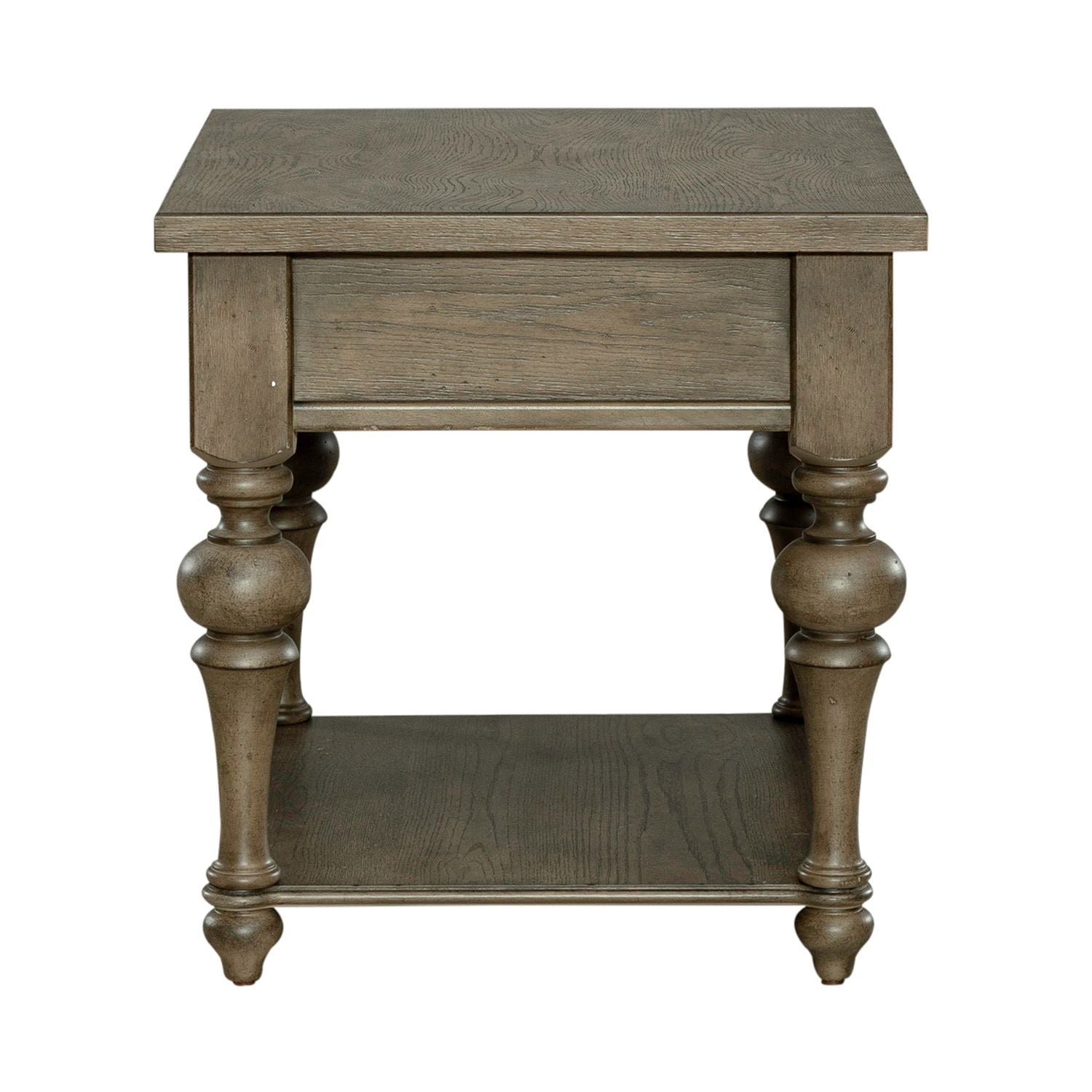 Americana Farmhouse End Table in Dusty Taupe - Luxury Home Furniture (MI)