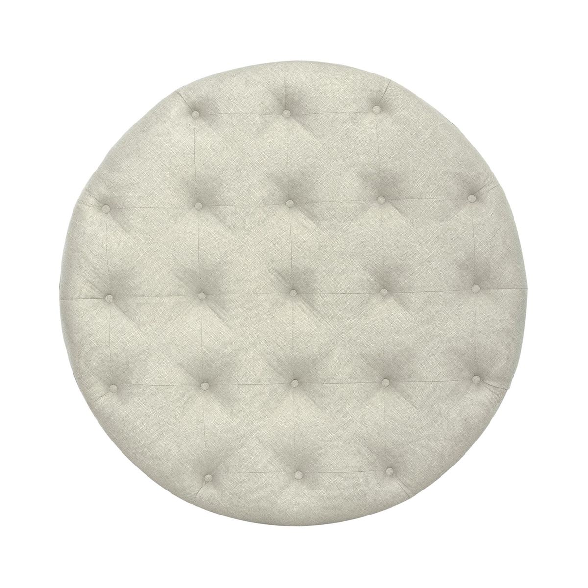 Liberty Furniture Americana Farmhouse Round Cocktail Ottoman in Dusty Taupe - Luxury Home Furniture (MI)
