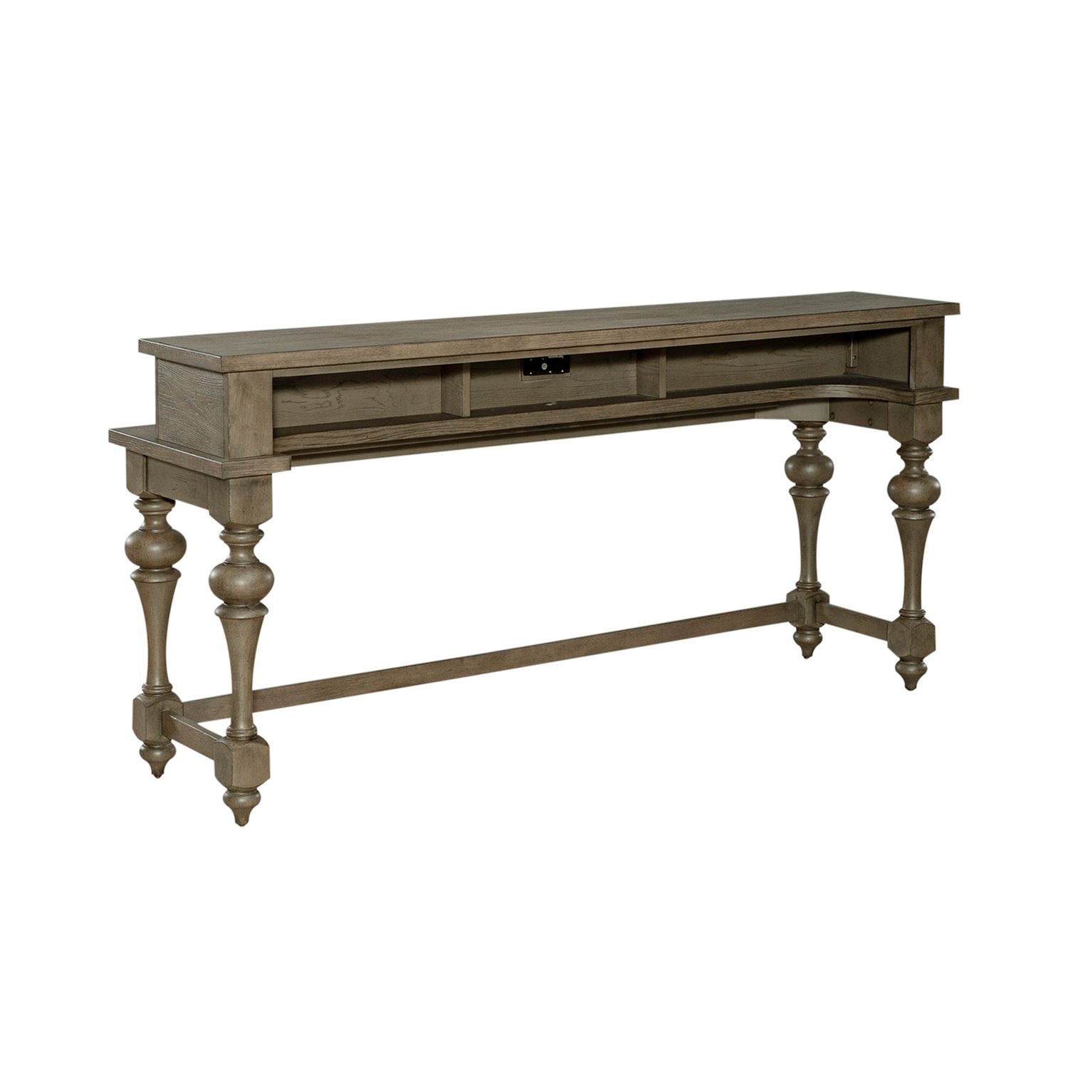 Americana Farmhouse Console Bar Table in Dusty Taupe - Luxury Home Furniture (MI)