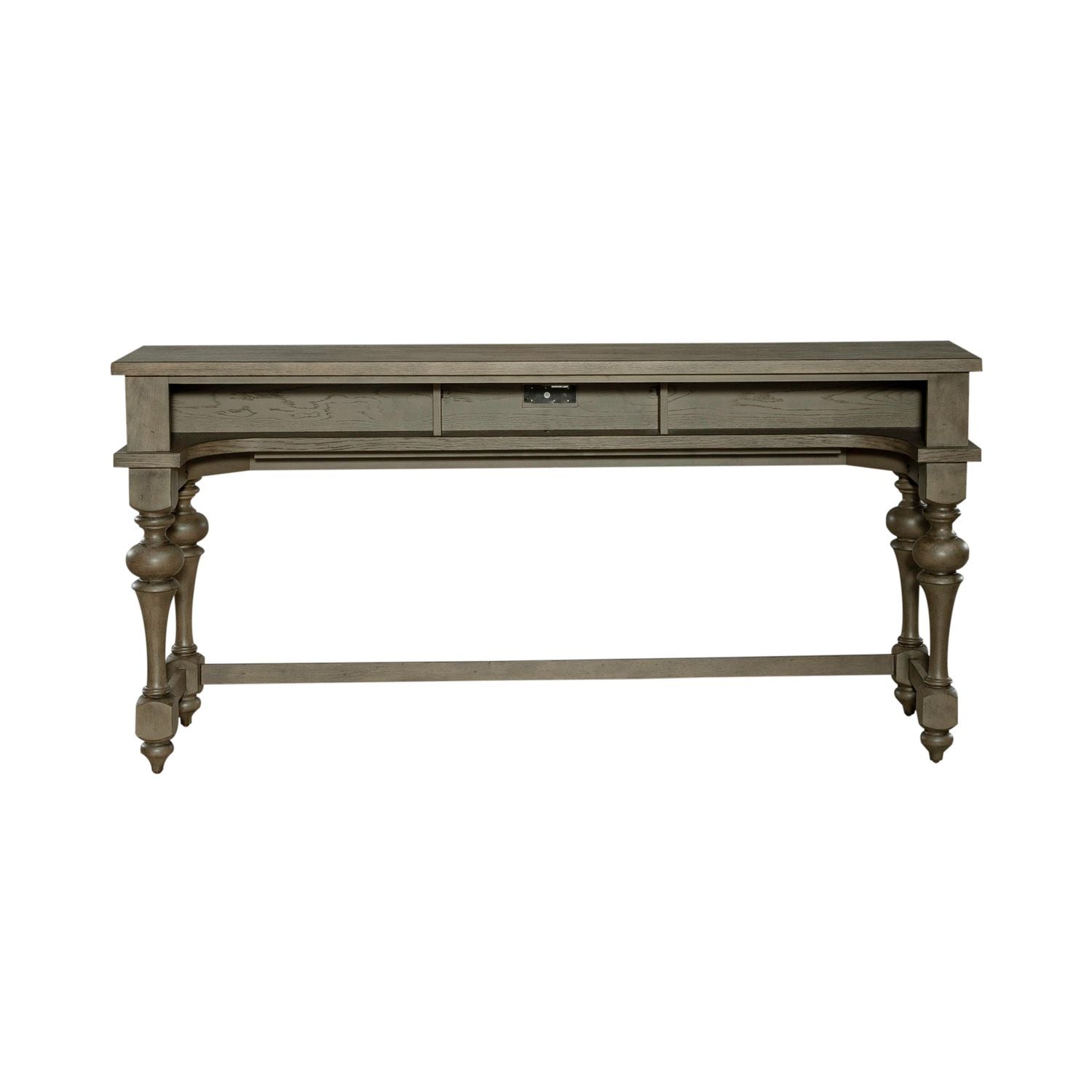 Americana Farmhouse Console Bar Table in Dusty Taupe - Luxury Home Furniture (MI)