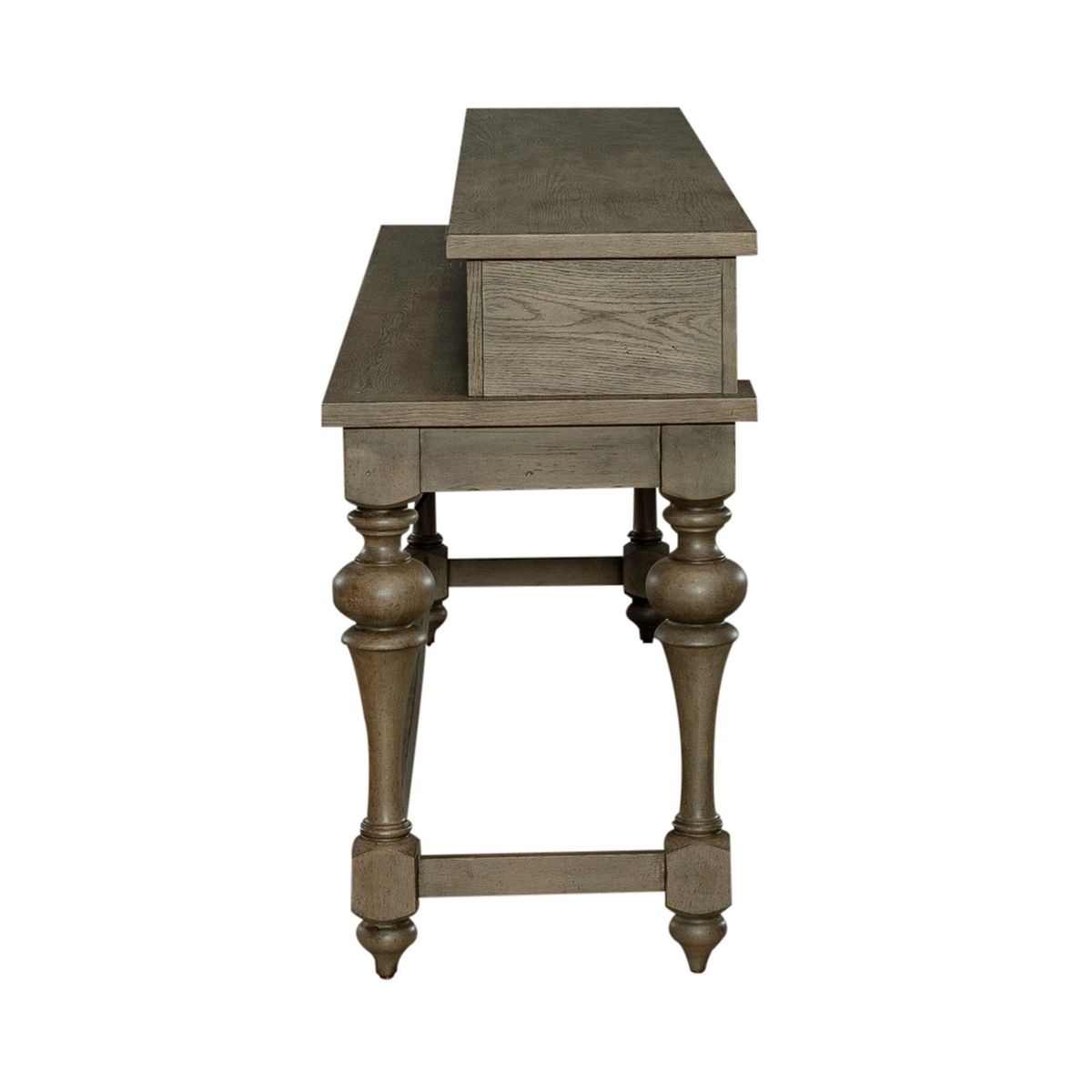 Liberty Furniture Americana Farmhouse Console Bar Table in Dusty Taupe - Luxury Home Furniture (MI)