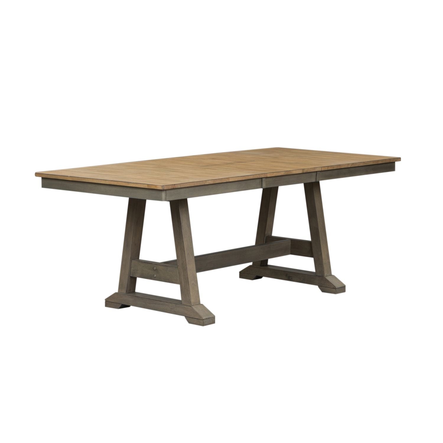 Lindsey Farm Trestle Dining Table in Gray and Sandstone - Luxury Home Furniture (MI)