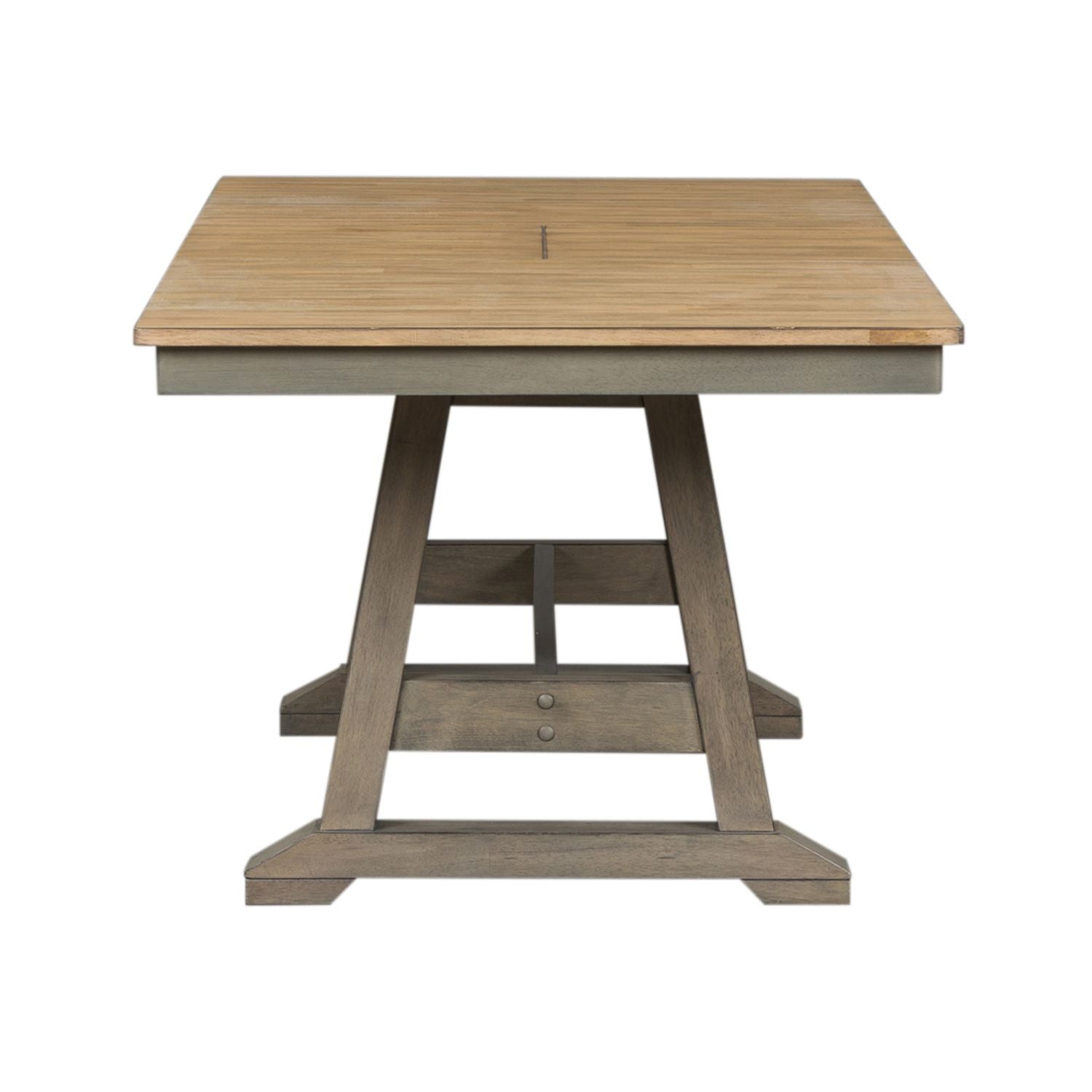 Lindsey Farm Trestle Dining Table in Gray and Sandstone - Luxury Home Furniture (MI)