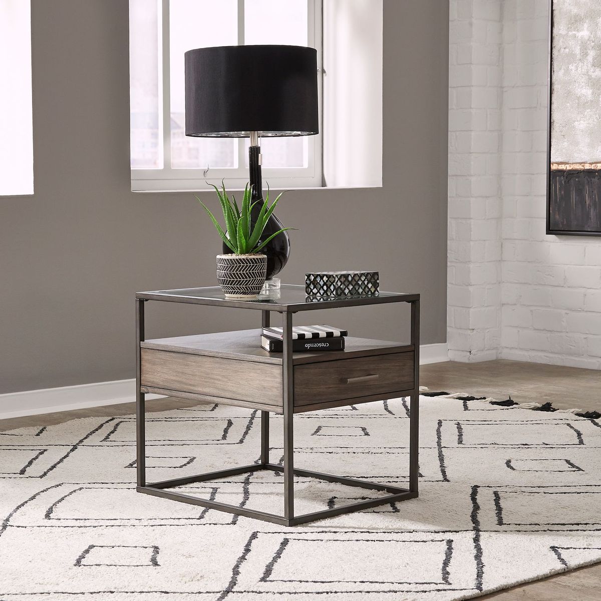 Liberty Furniture Jamestown End Table in Brown - Luxury Home Furniture (MI)