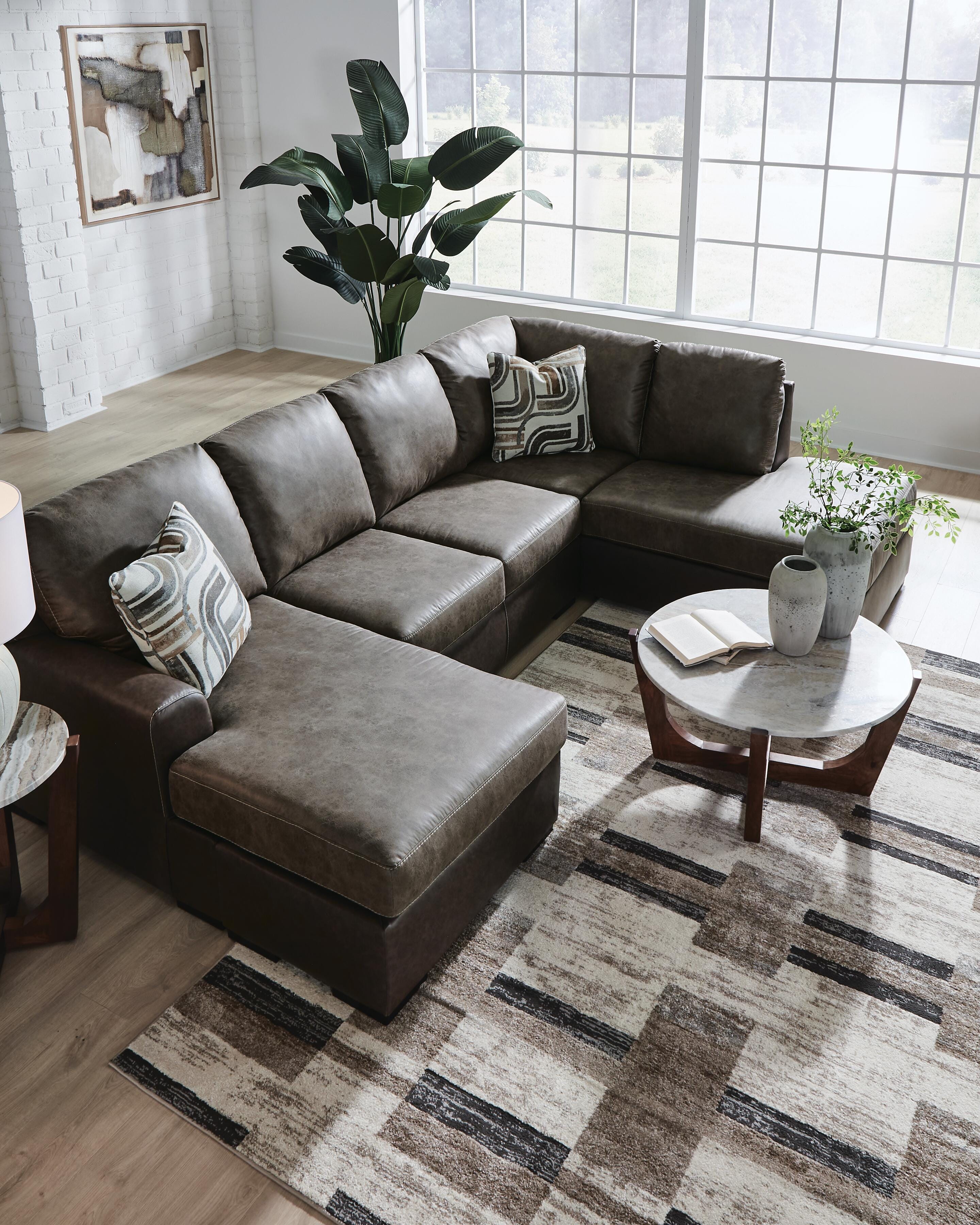 Castille Way Sleeper Sectional with Chaise - Luxury Home Furniture (MI)