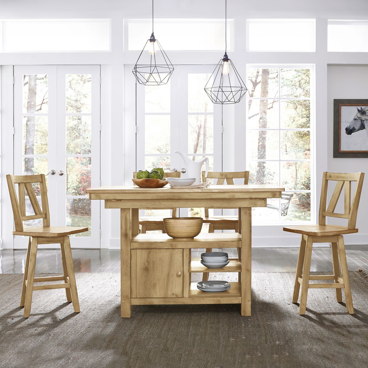 Lindsey Farm 5 Piece Gathering Table Set image