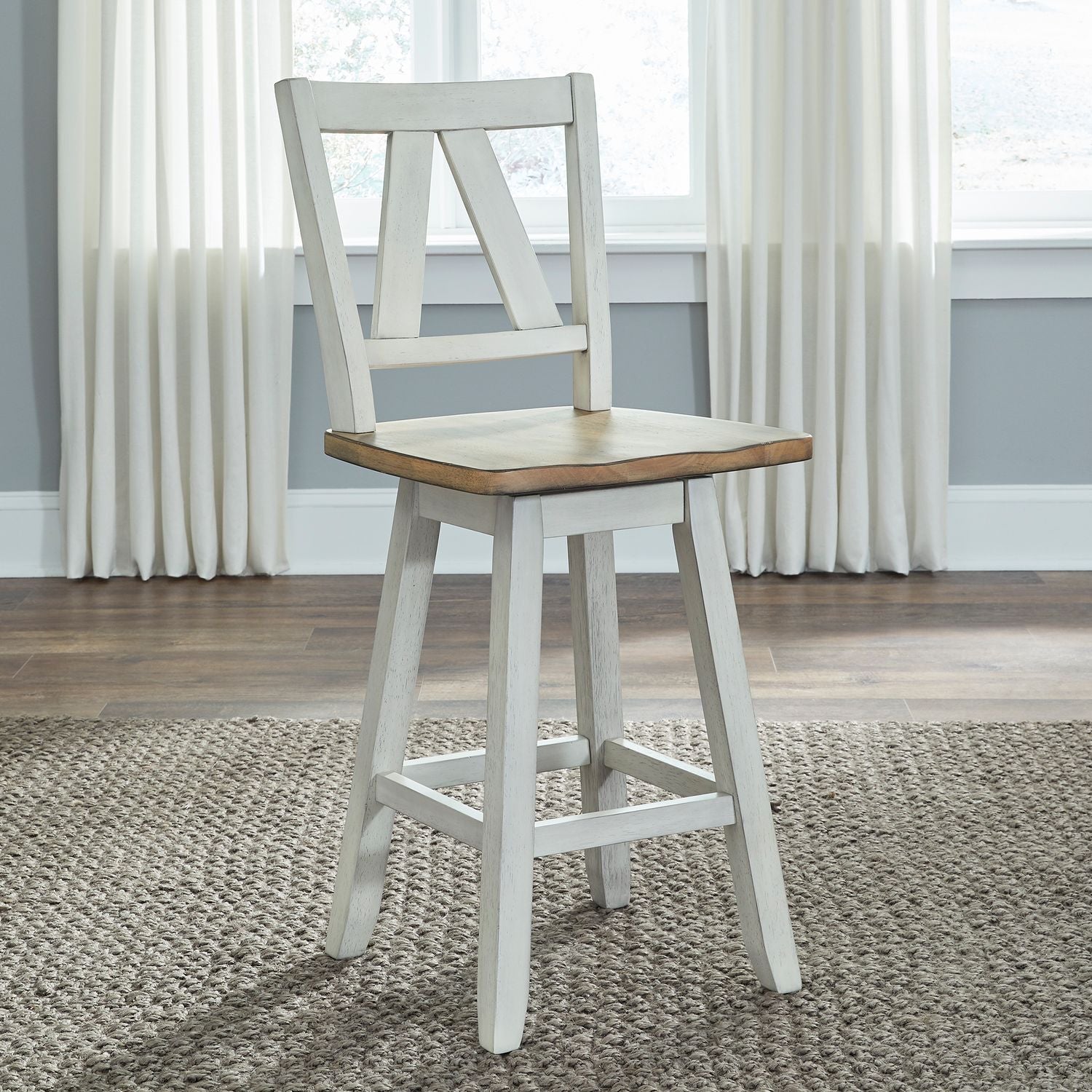 Lindsey Farm Counter Height Swivel Chair (RTA) image