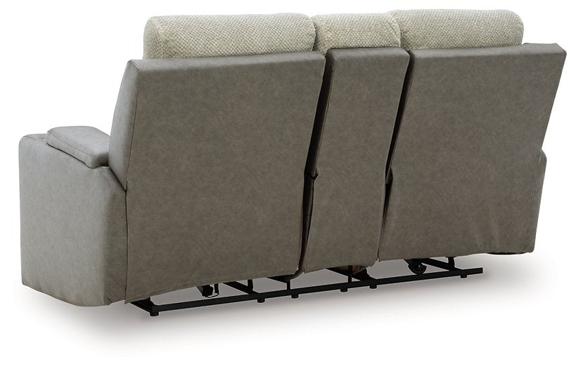 WhipLash Power Reclining Loveseat with Console - Luxury Home Furniture (MI)