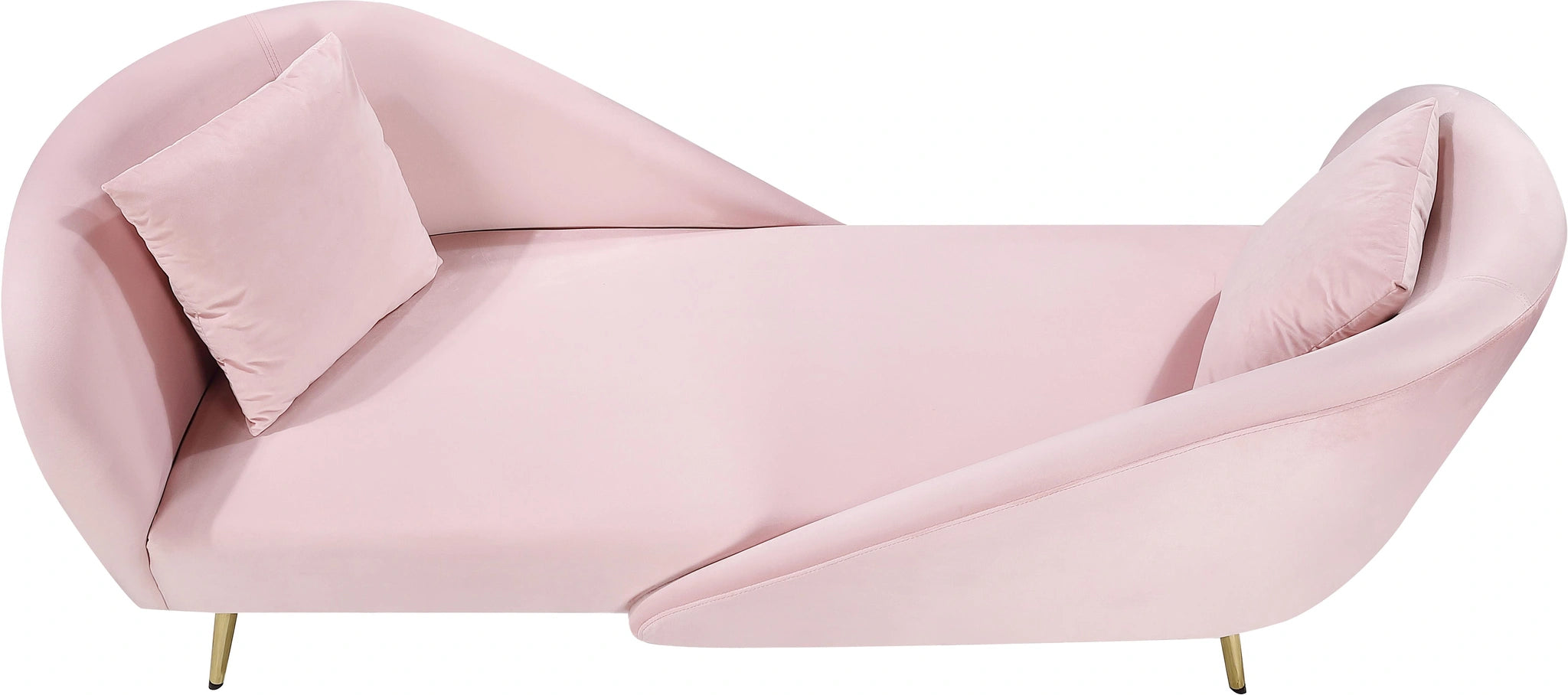 Nolan Pink Velvet Chaise