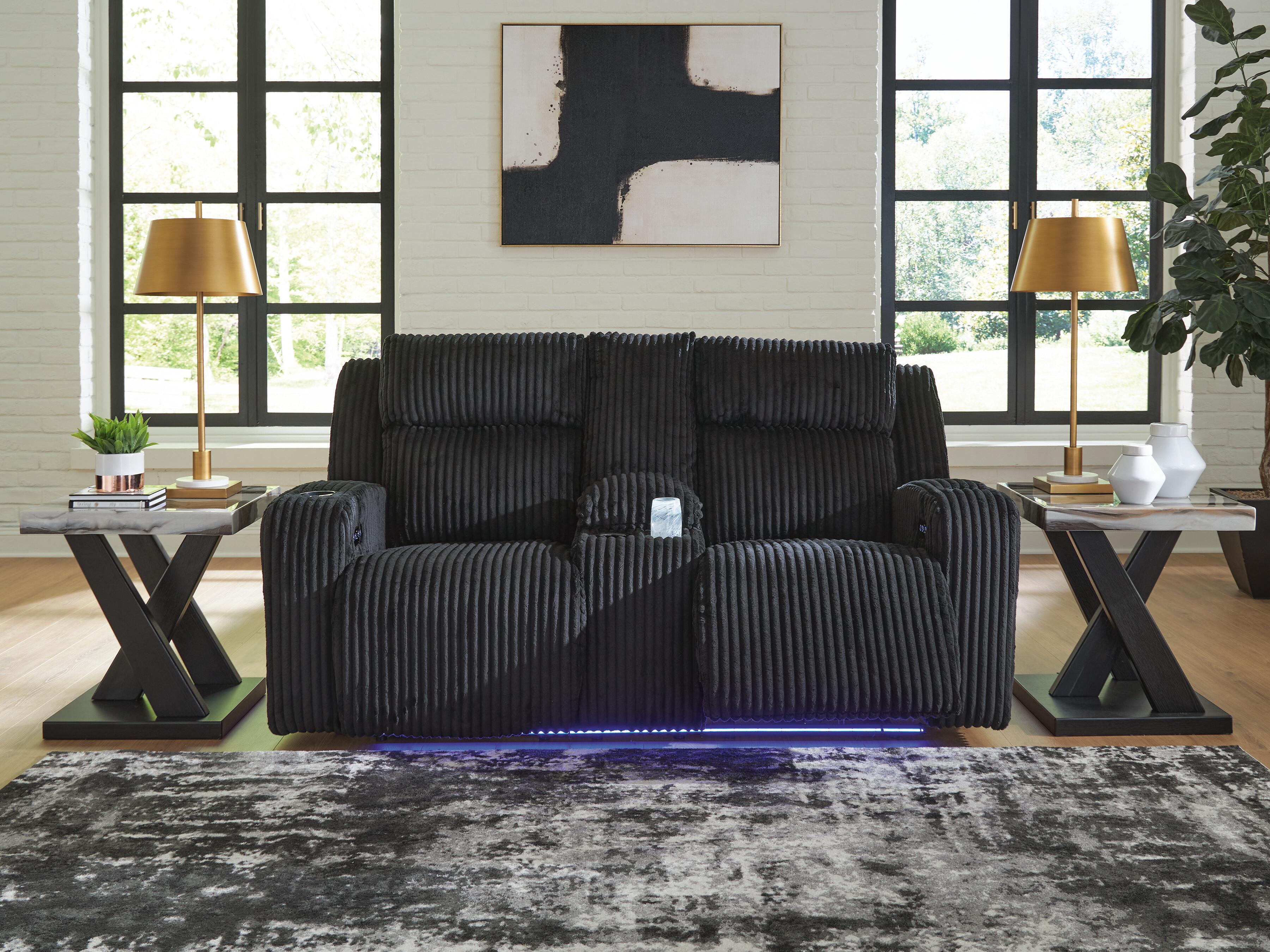 Forest Lake Power Reclining Loveseat with Console - Luxury Home Furniture (MI)