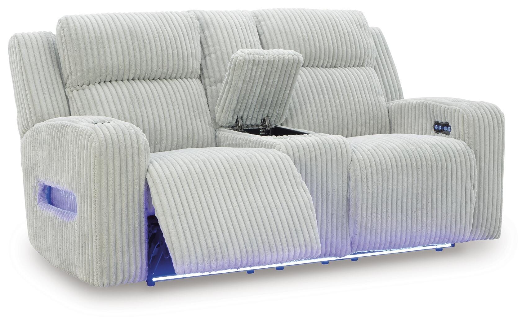 Forest Lake Power Reclining Loveseat with Console - Luxury Home Furniture (MI)